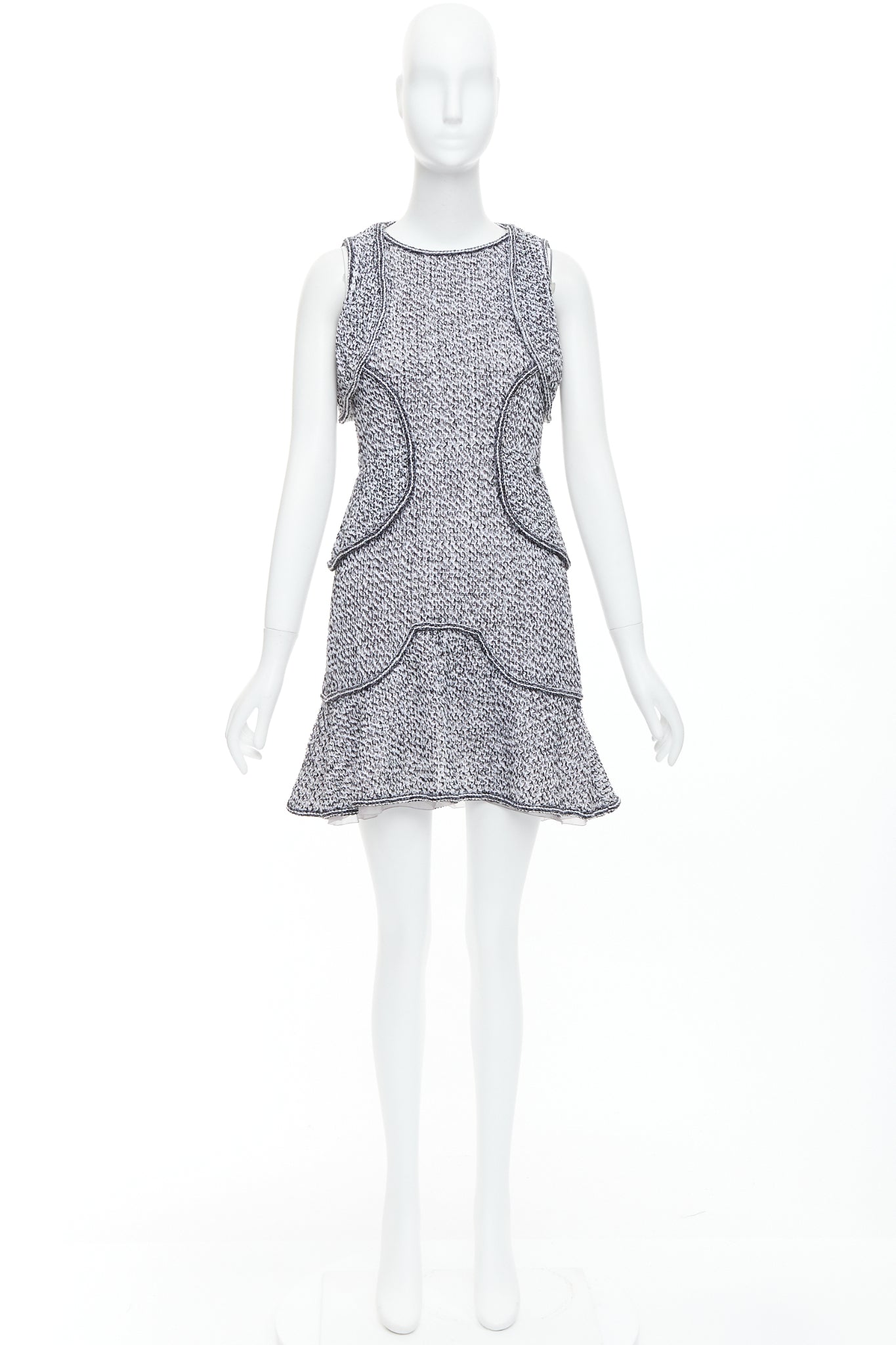 Chanel Tweed Ruffle Dress - Image 11