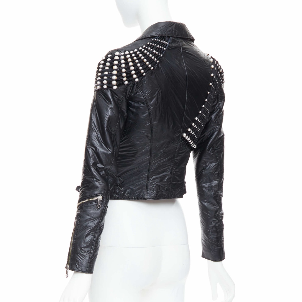 Noir Kei Ninomiya Black Pearl Crop Jacket - Detail 2