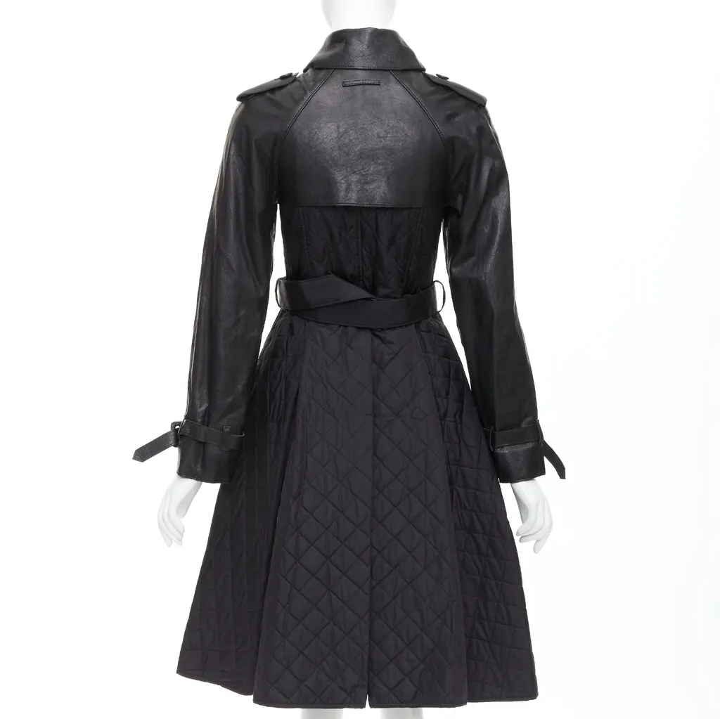 Jean Paul Gaultier Quilted Trench Coat Black Good - Box View