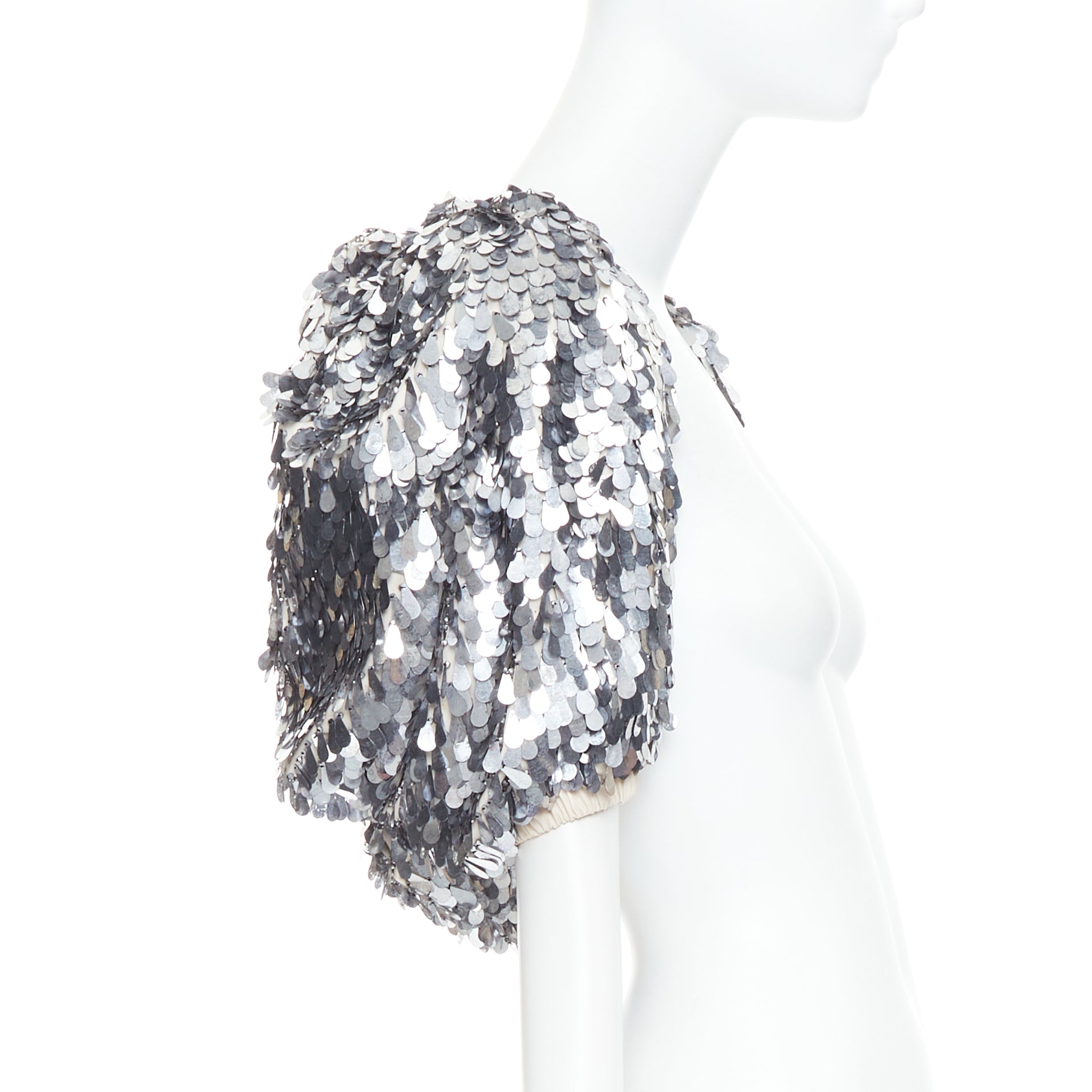 Lanvin Silver Sequin Bolero - 4