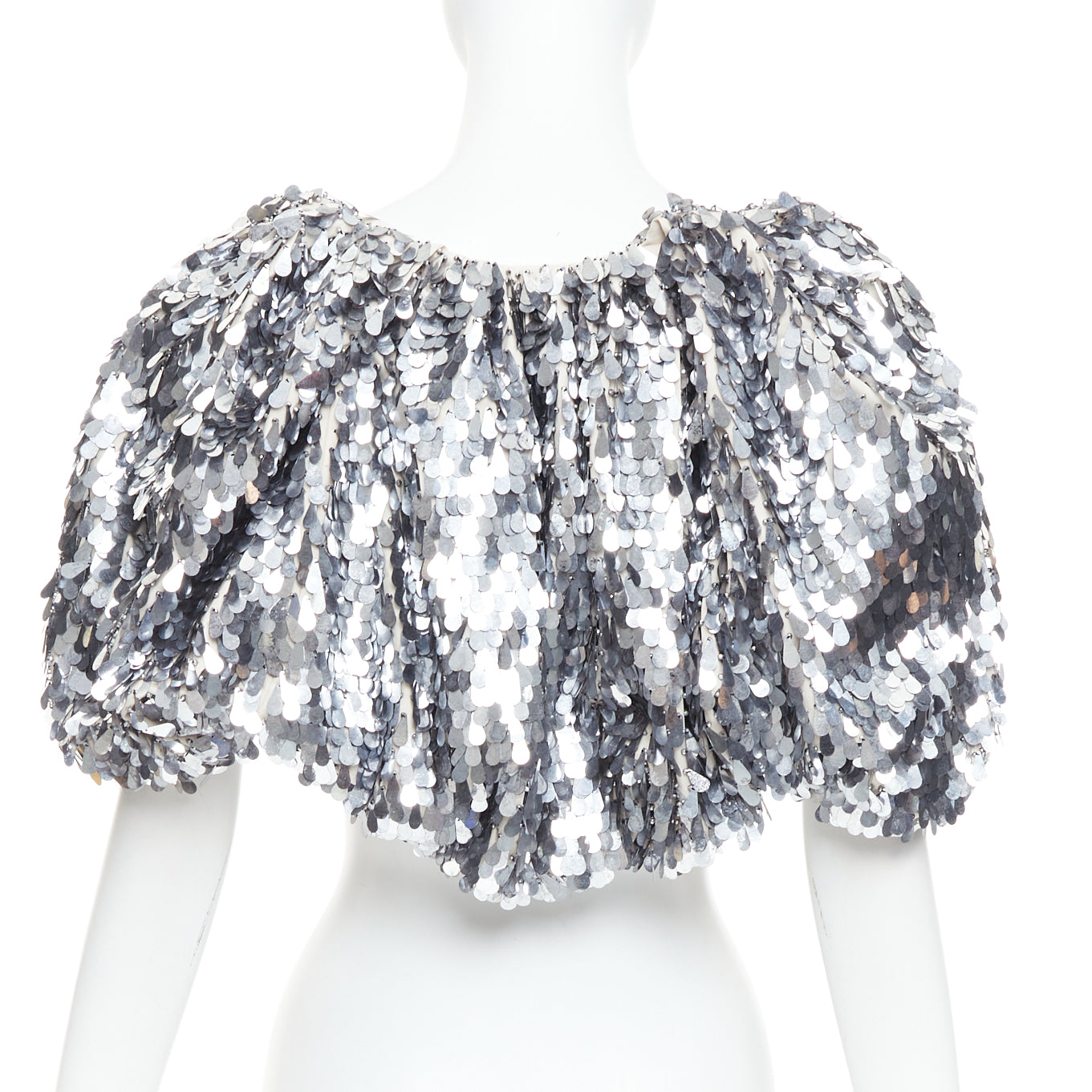 Lanvin Silver Sequin Bolero - Side view
