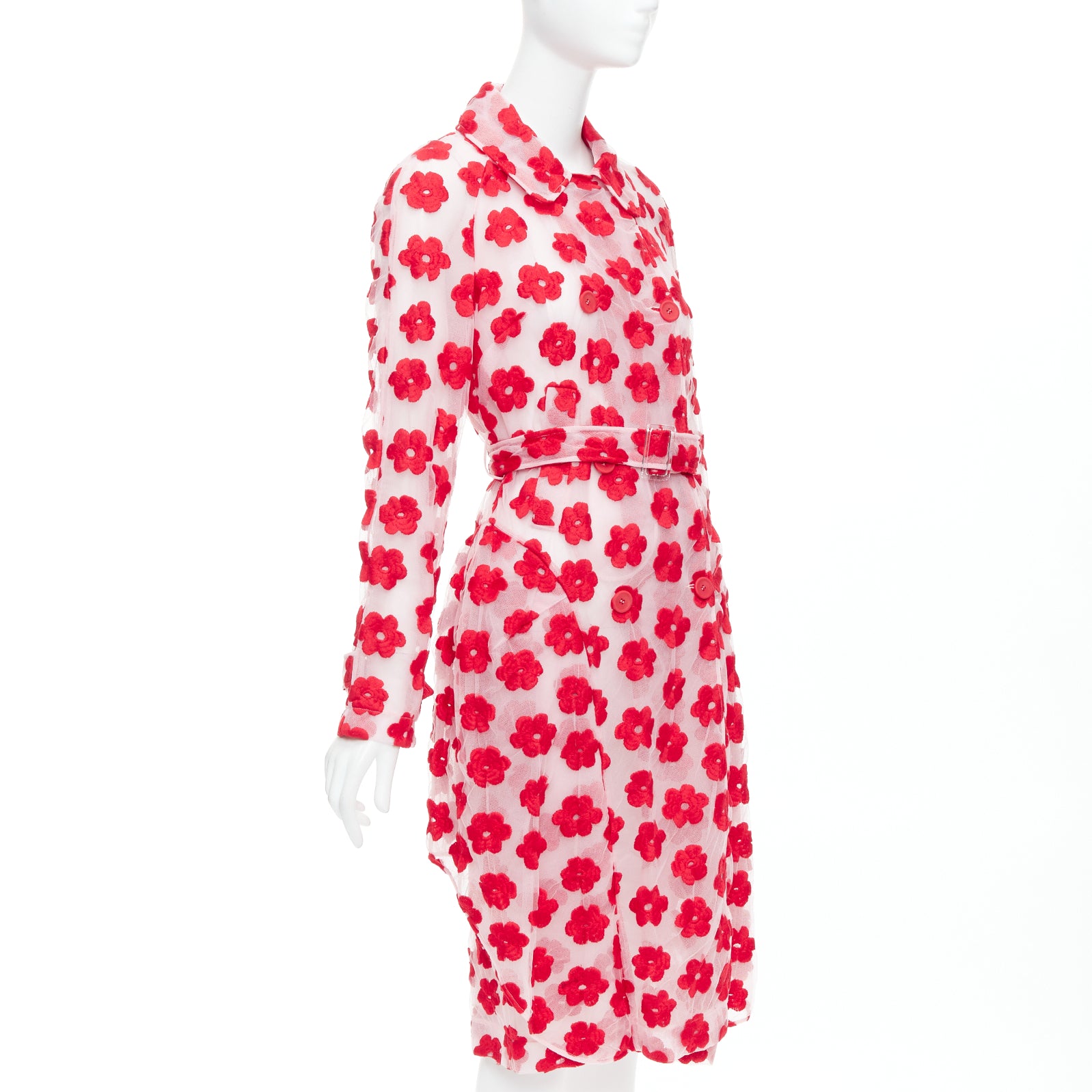 Simone Rocha Red Floral Coat - 4