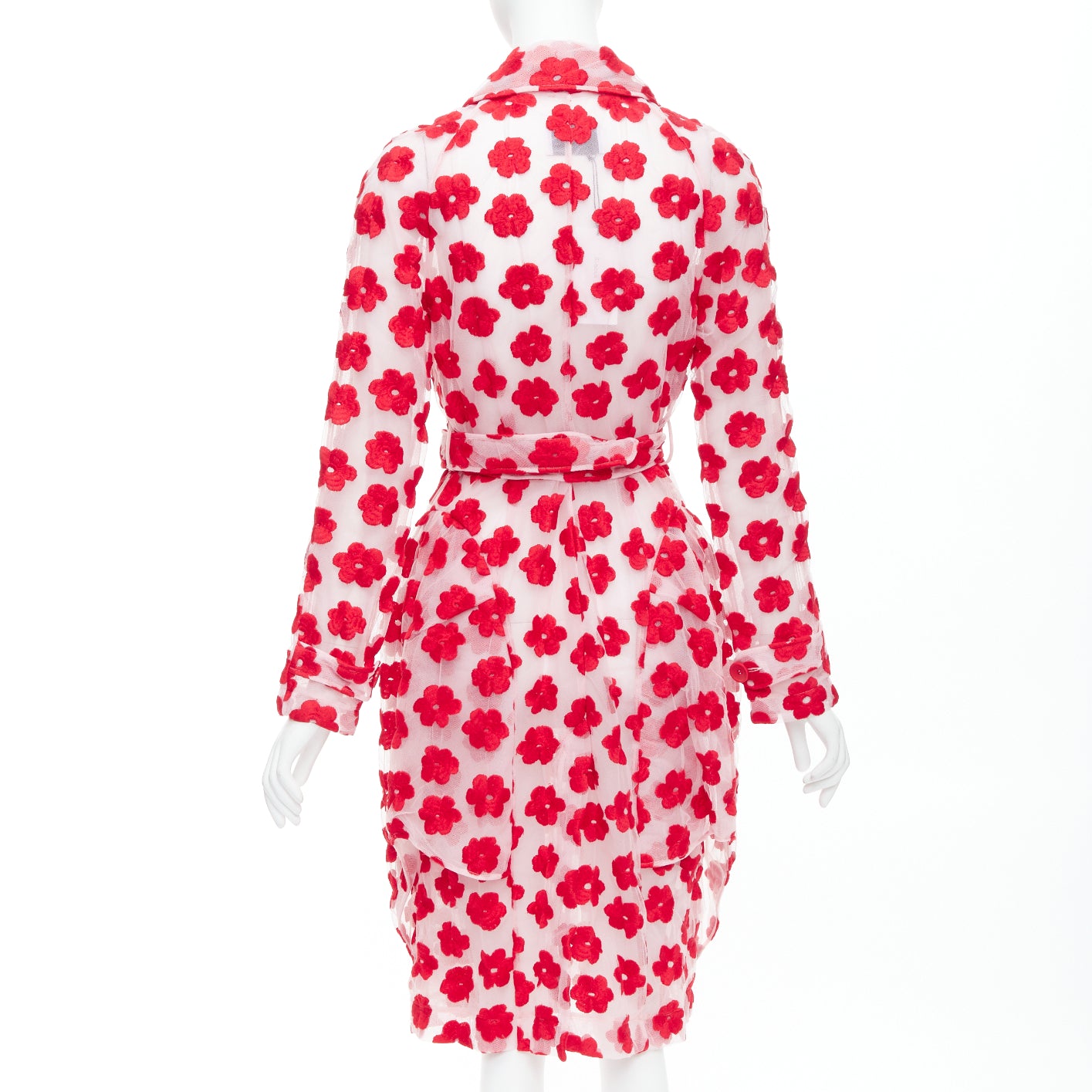 Simone Rocha Red Floral Coat - Detail 1