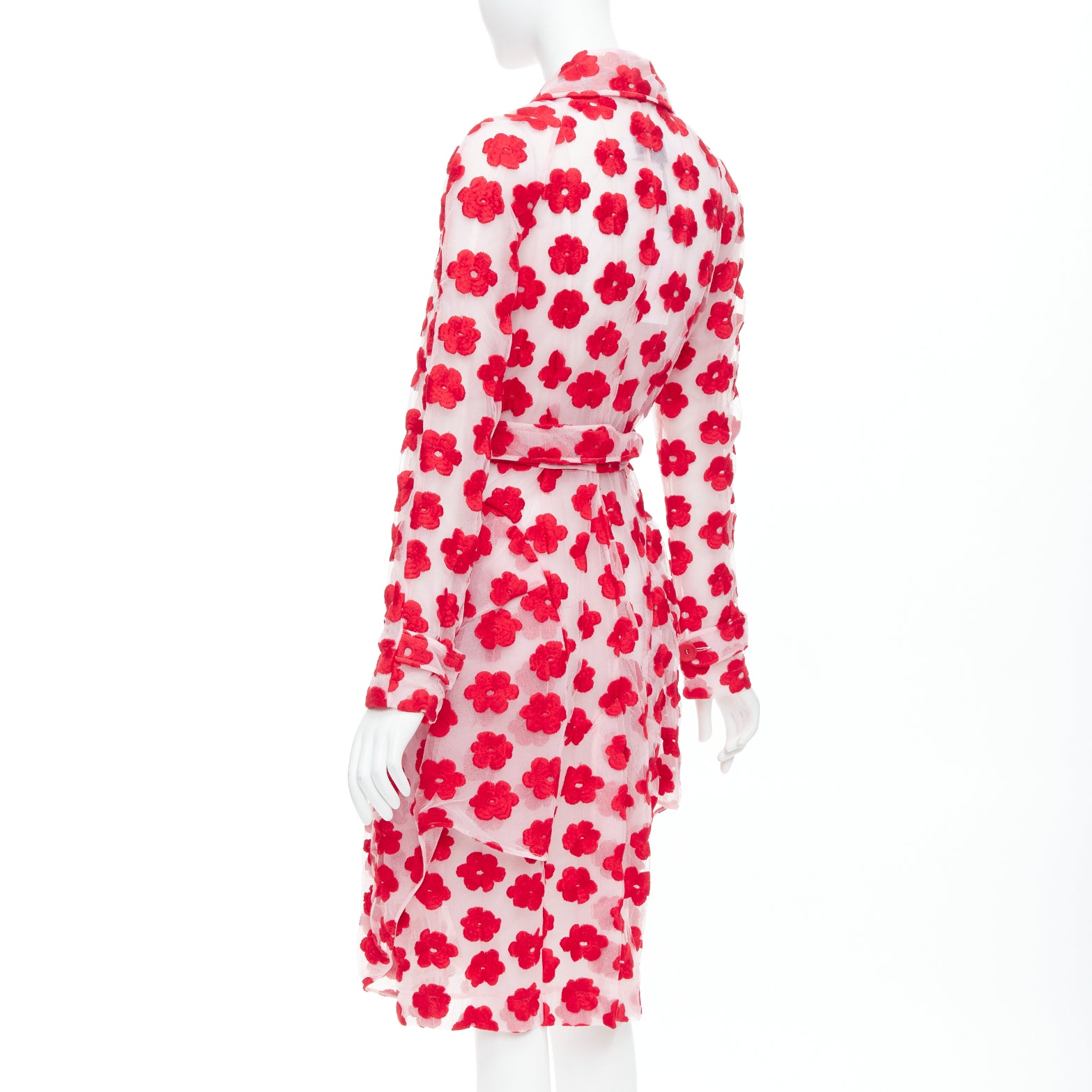 Simone Rocha Red Floral Coat - Detail 2