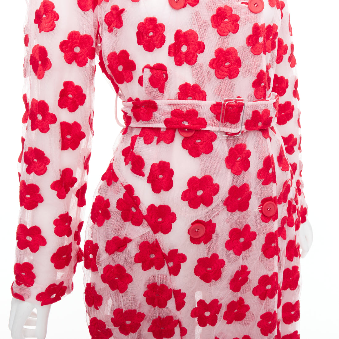 Simone Rocha Red Floral Coat - Image 10