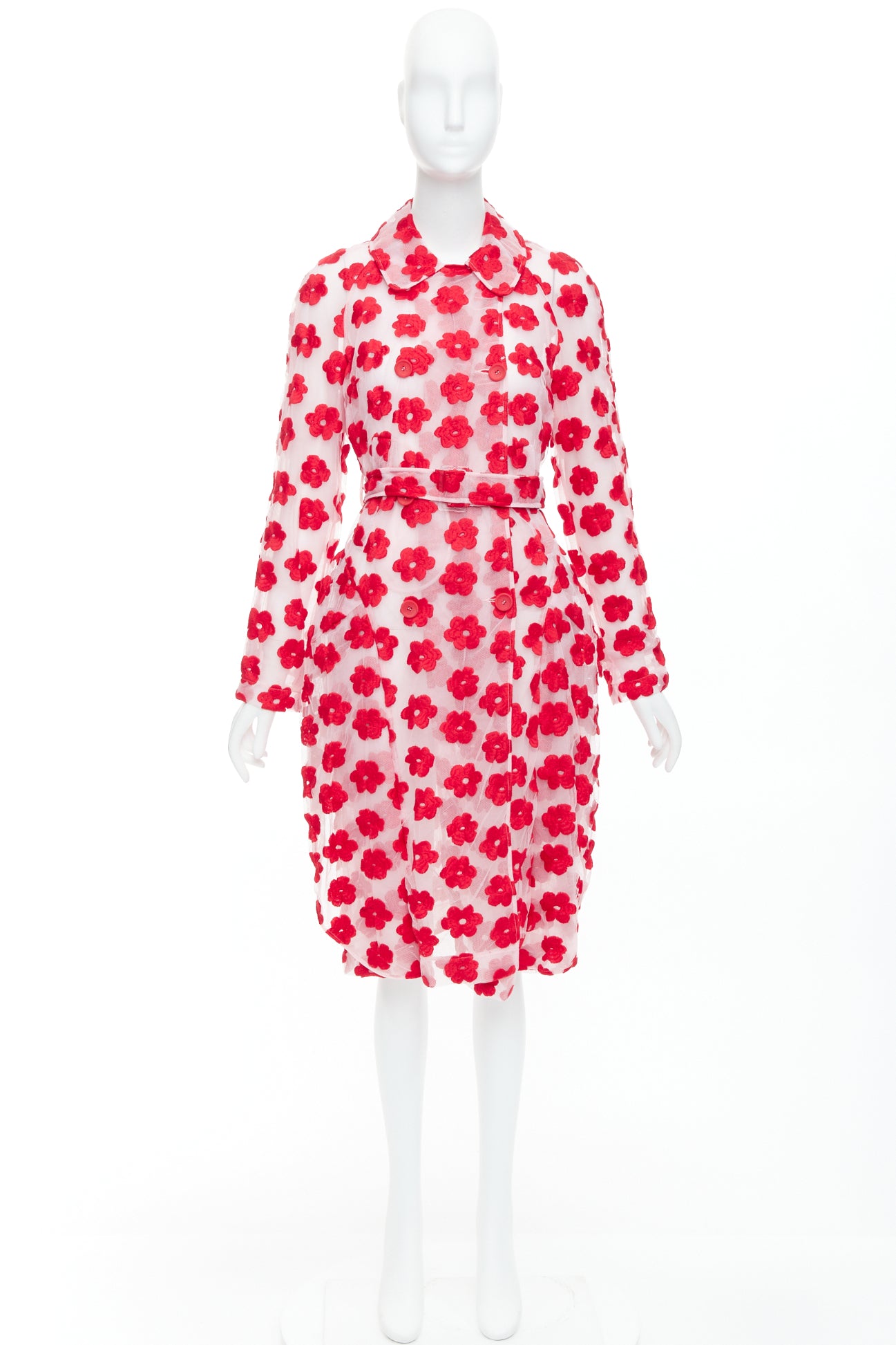 Simone Rocha Red Floral Coat - Image 12