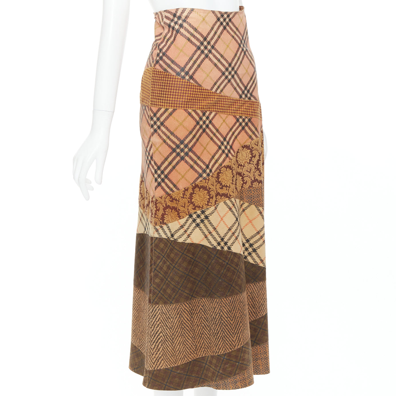 Roberto Cavalli Leather Patch Skirt - Image 6