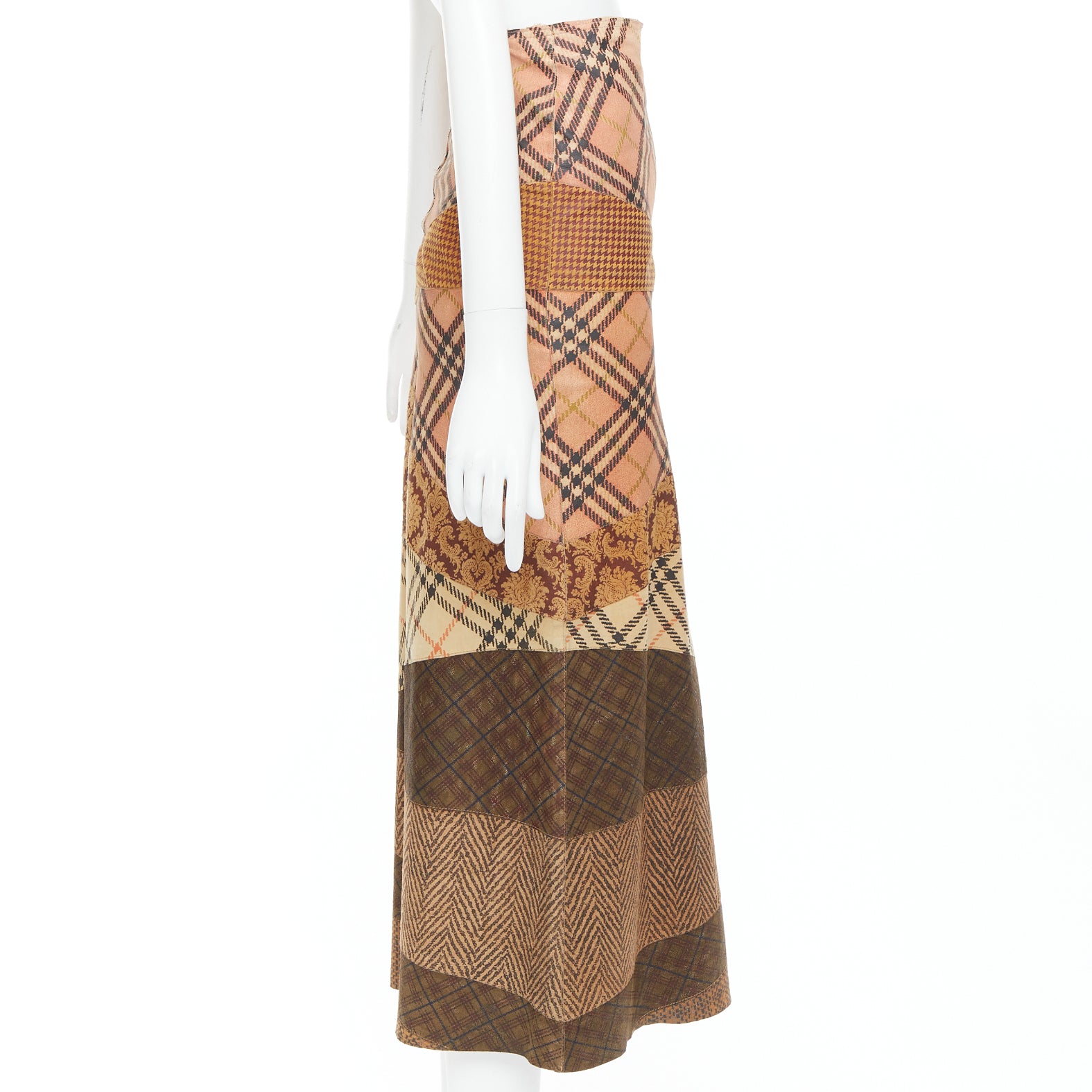 Roberto Cavalli Leather Patch Skirt - 4