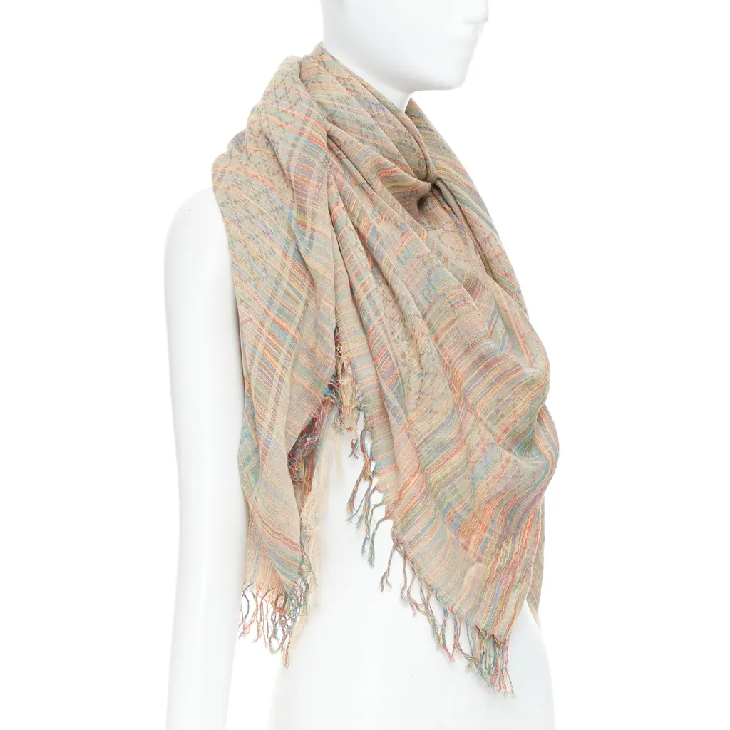 Gucci Rainbow GG Scarf MultiColor Cotton Never worn - Back View