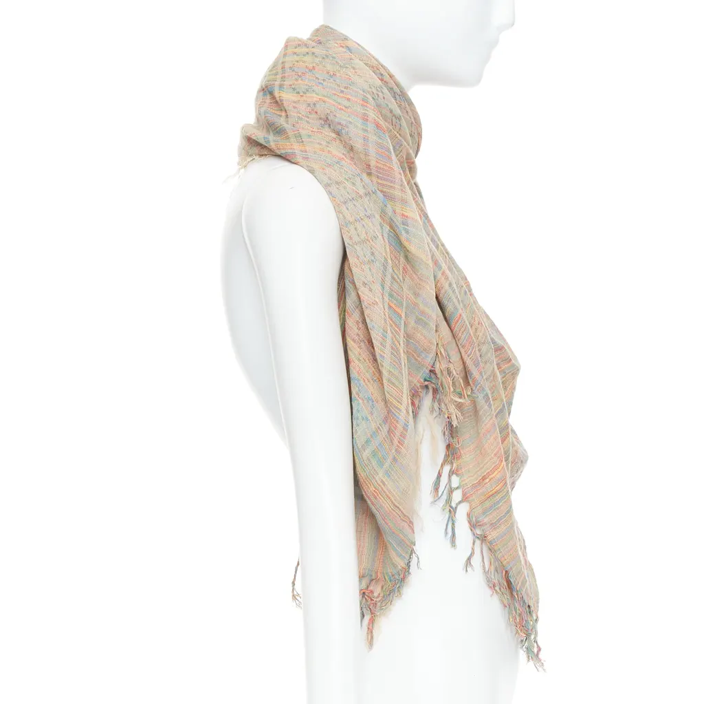 Gucci Rainbow GG Scarf MultiColor Cotton Never worn - Inside View