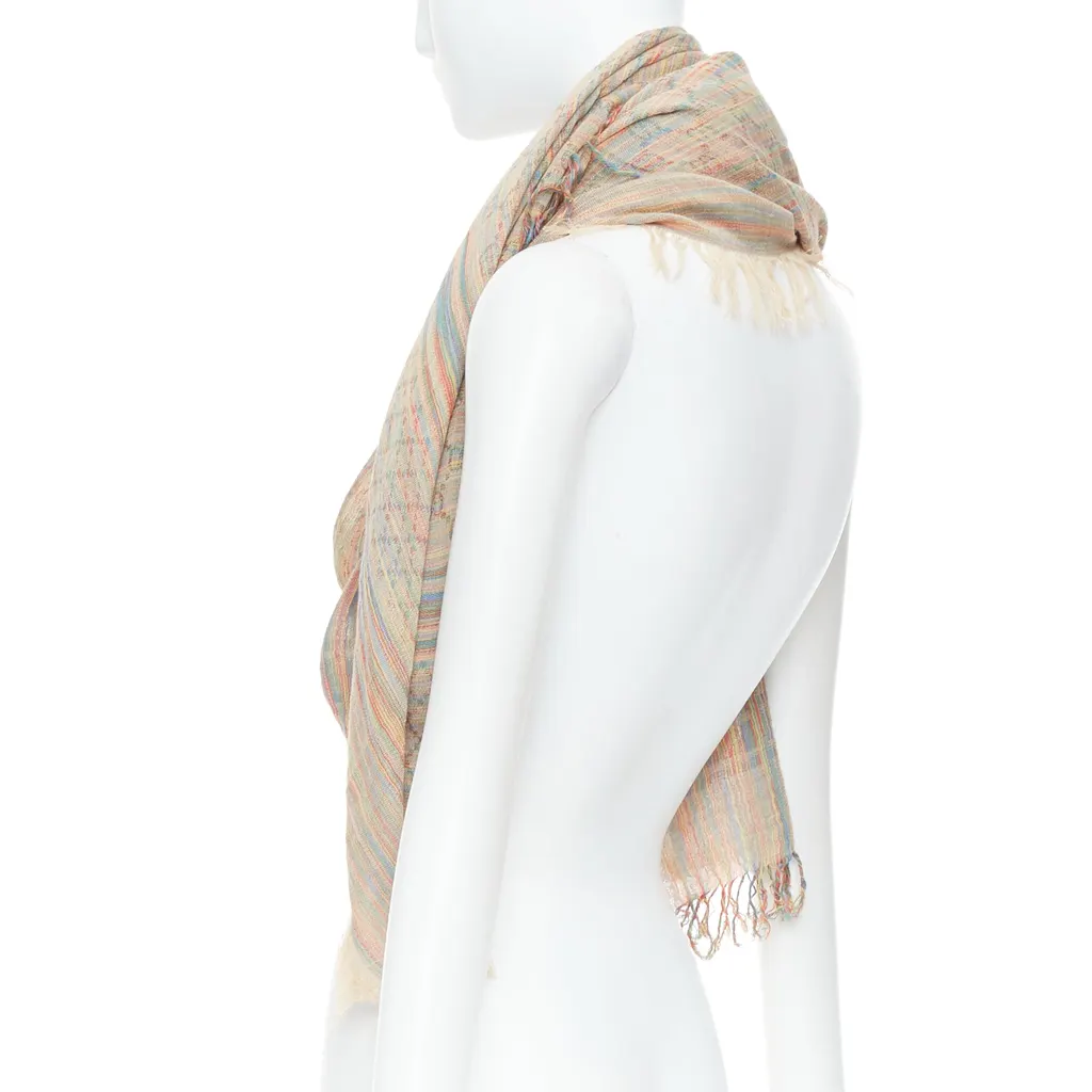 Gucci Rainbow GG Scarf MultiColor Cotton Never worn - Box View
