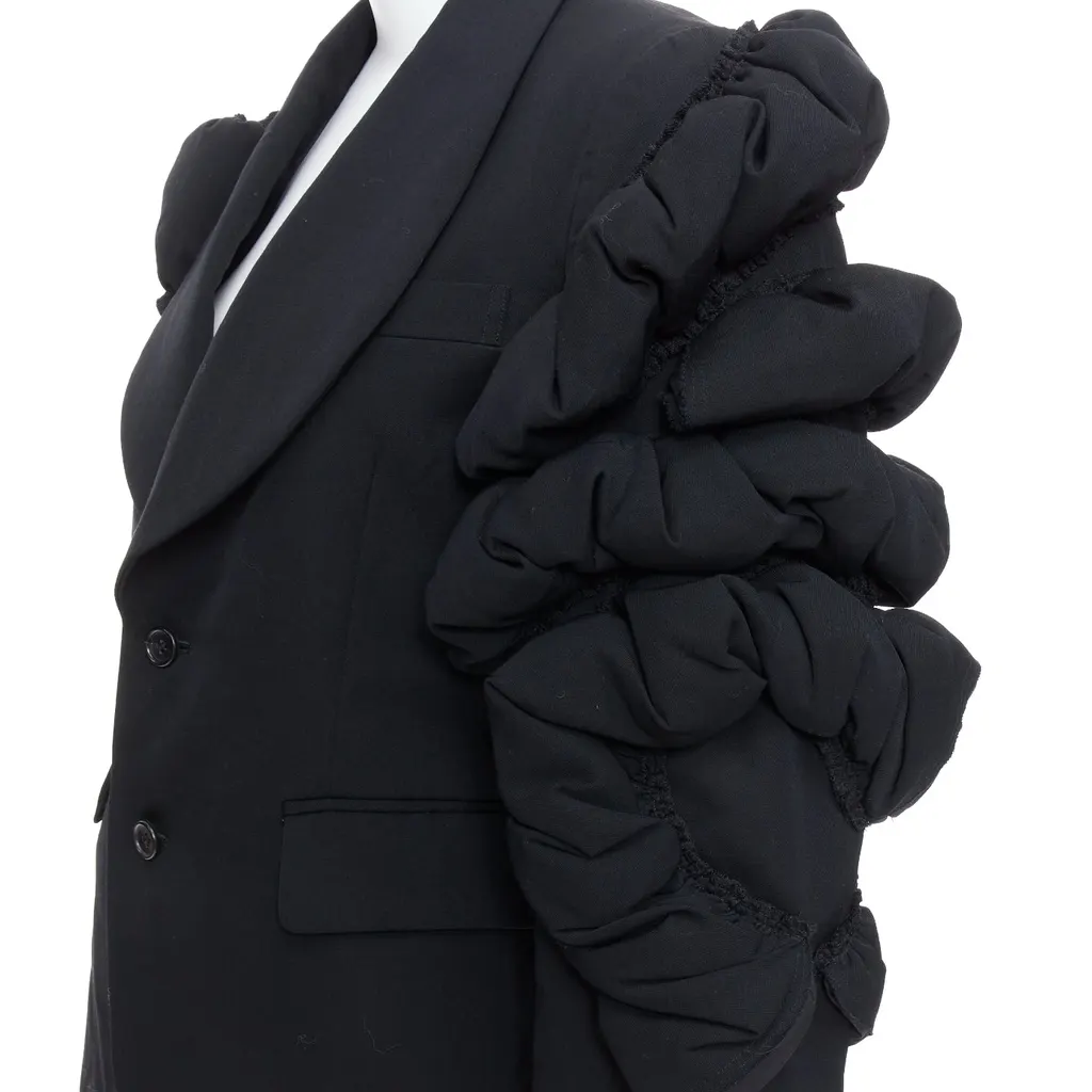 Comme Des Garcons Black Puff Blazer Black Wool Never worn - Back View