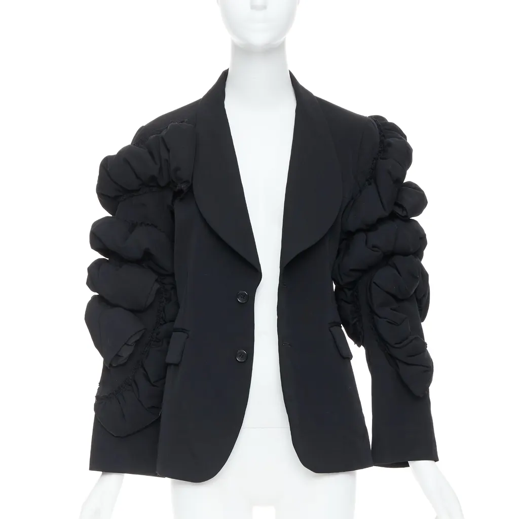 Comme Des Garcons Black Puff Blazer Black Wool Never worn - Inside View