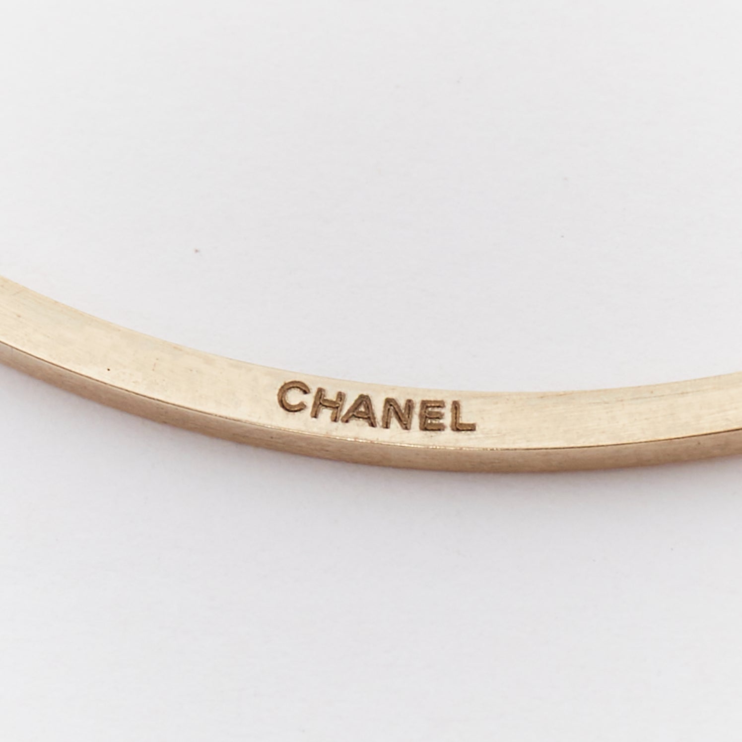 Chanel Orbital XL Pearl Bangle - Side view