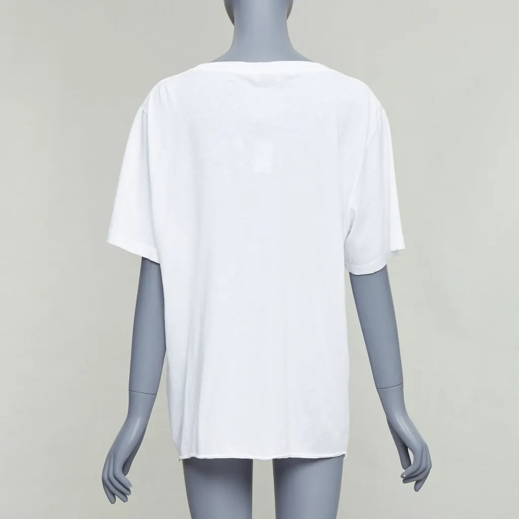 Saint Laurent Universite Print T-Shirt Ecru Cotton Very good - Box View