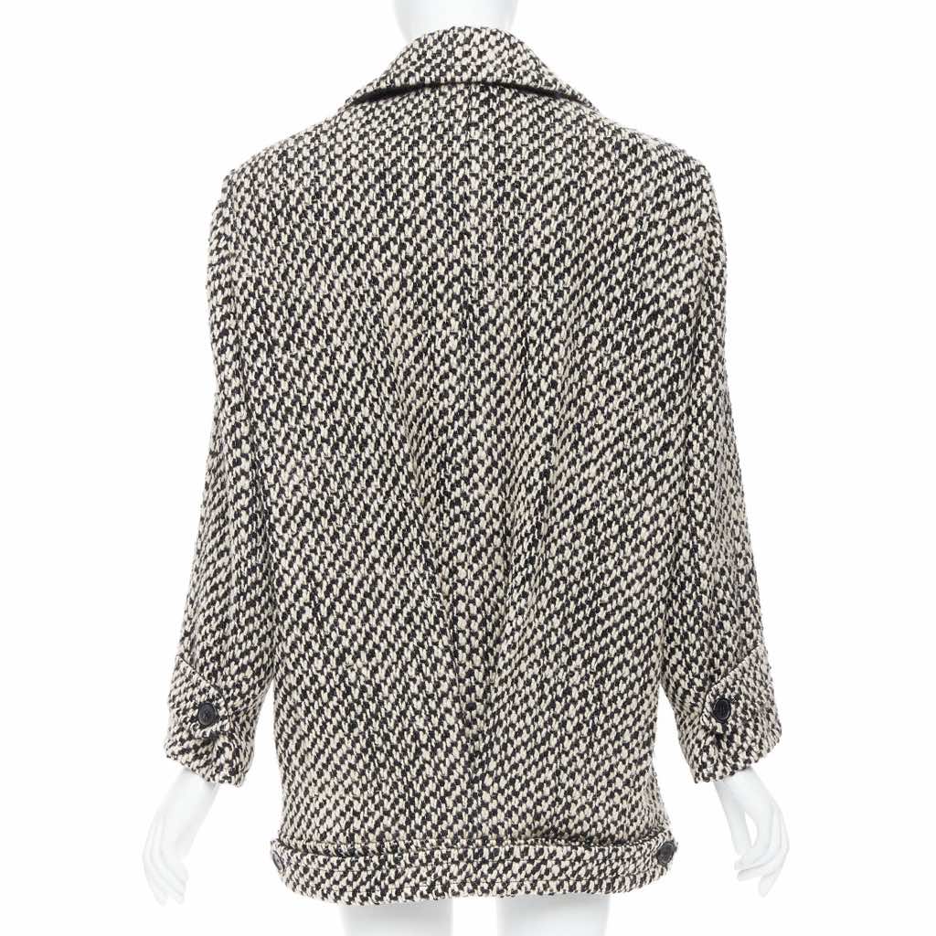 Saint Laurent Grey Oversized Coat - Side view