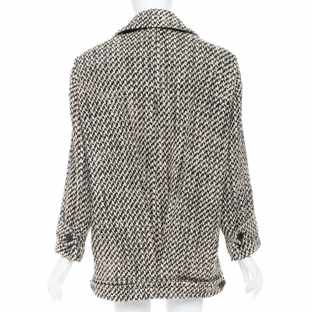 Saint Laurent Grey Oversized Coat Black Wool Never worn, with tag - Box View