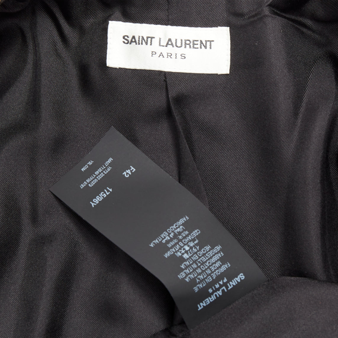Saint Laurent Grey Oversized Coat - Image 10