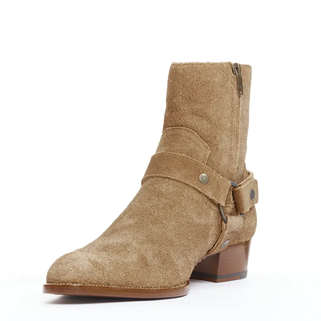 Saint Laurent Wyatt Brown Suede Very good - Model View
