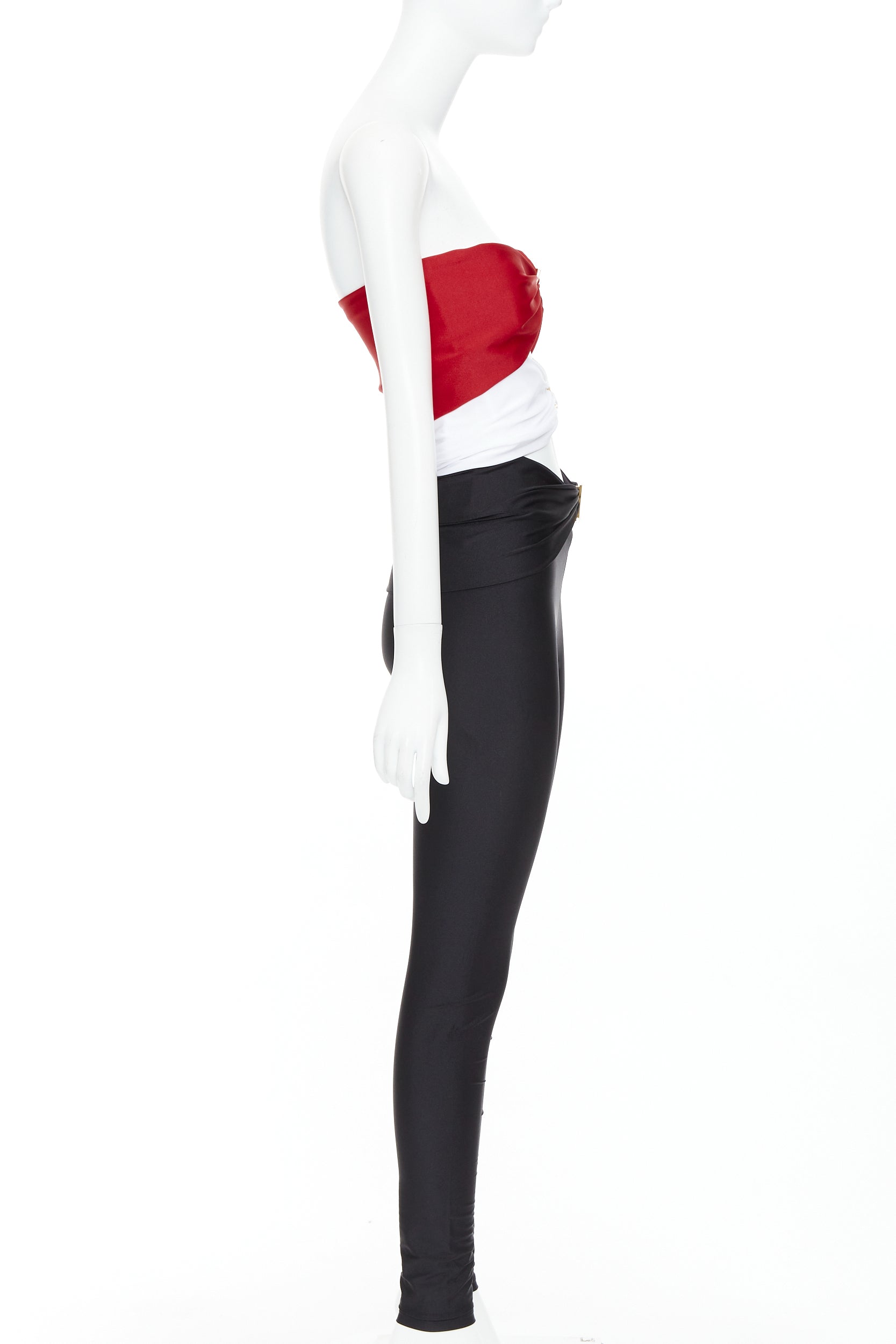 Saint Laurent Cutout Logo Catsuit - 4