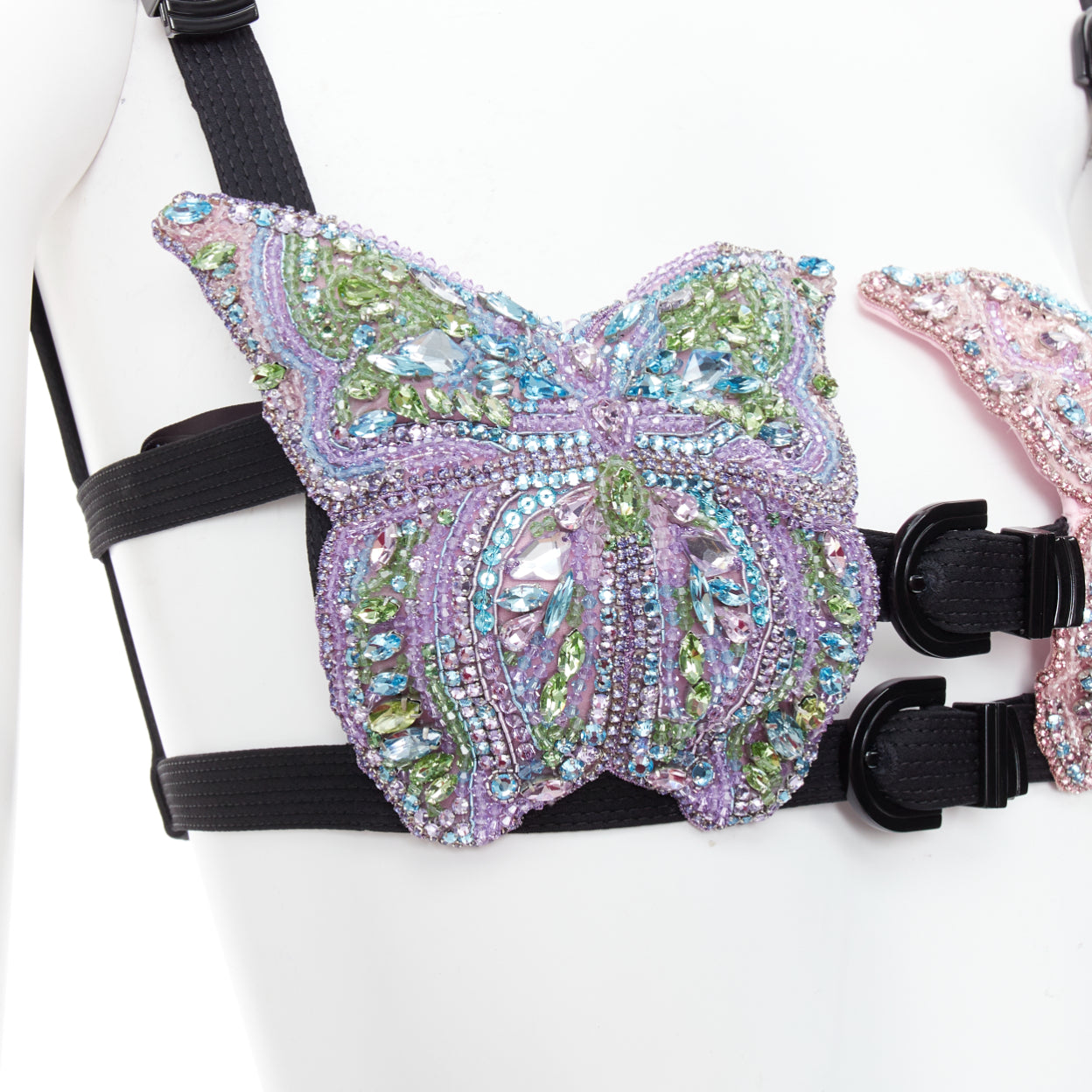 Versace Crystal Butterfly Bra - Back view