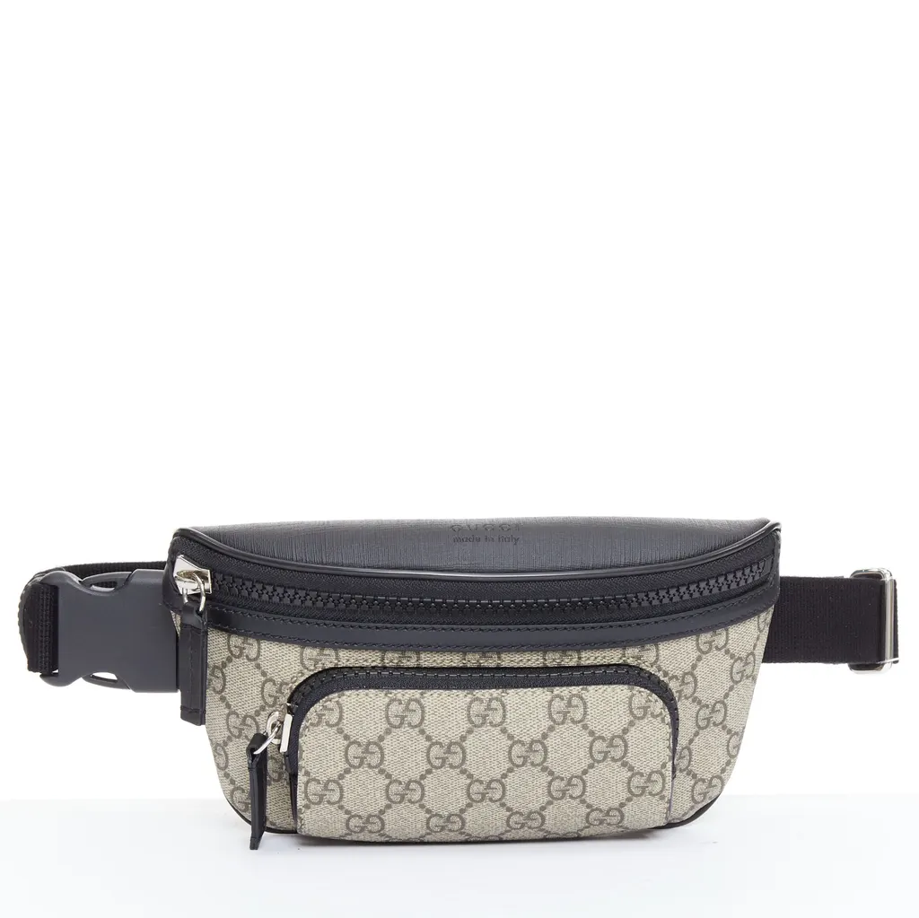 Gucci Supreme GG belt bag Grey Very good - Front View
