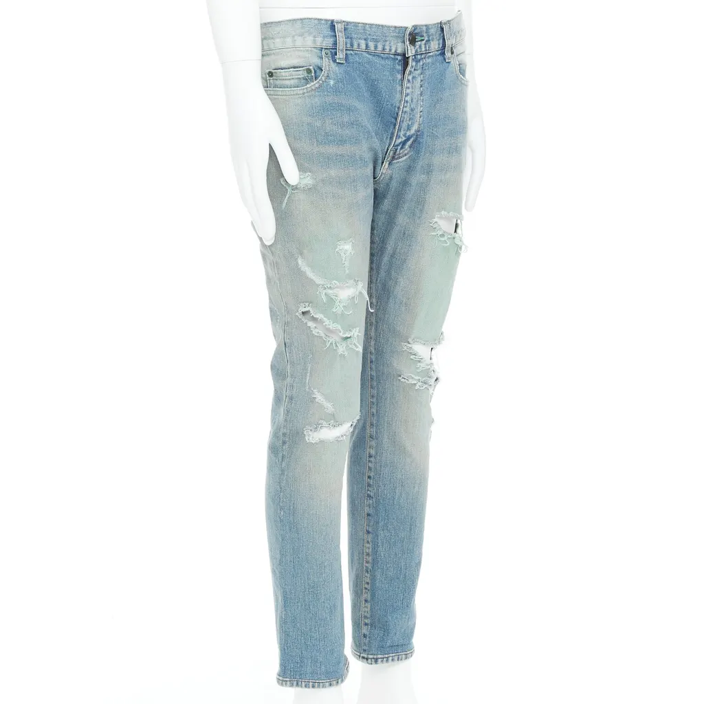 Saint Laurent D02 M/SK UW Blue Cotton Good - Inside View