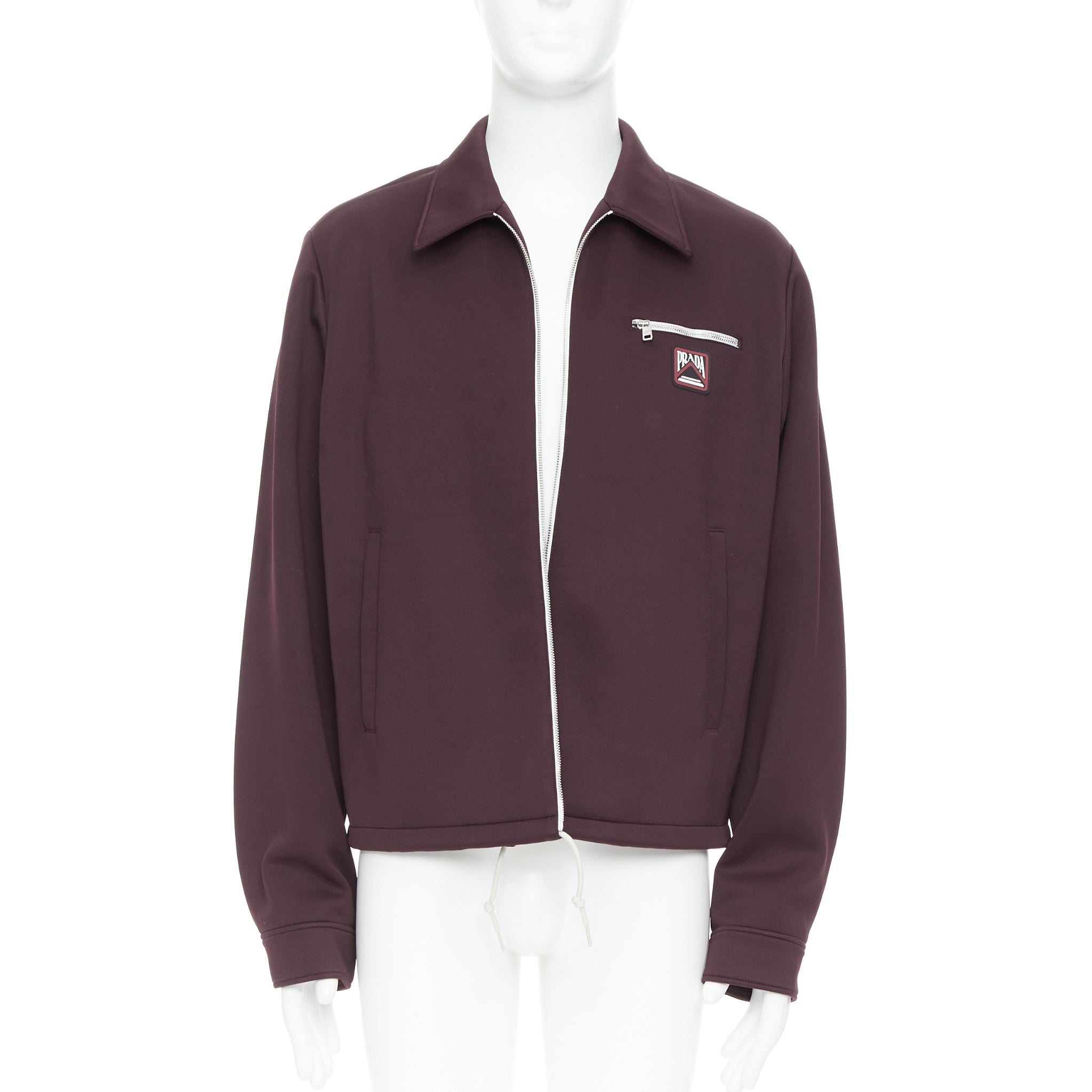 Prada Burgundy Zip Jacket