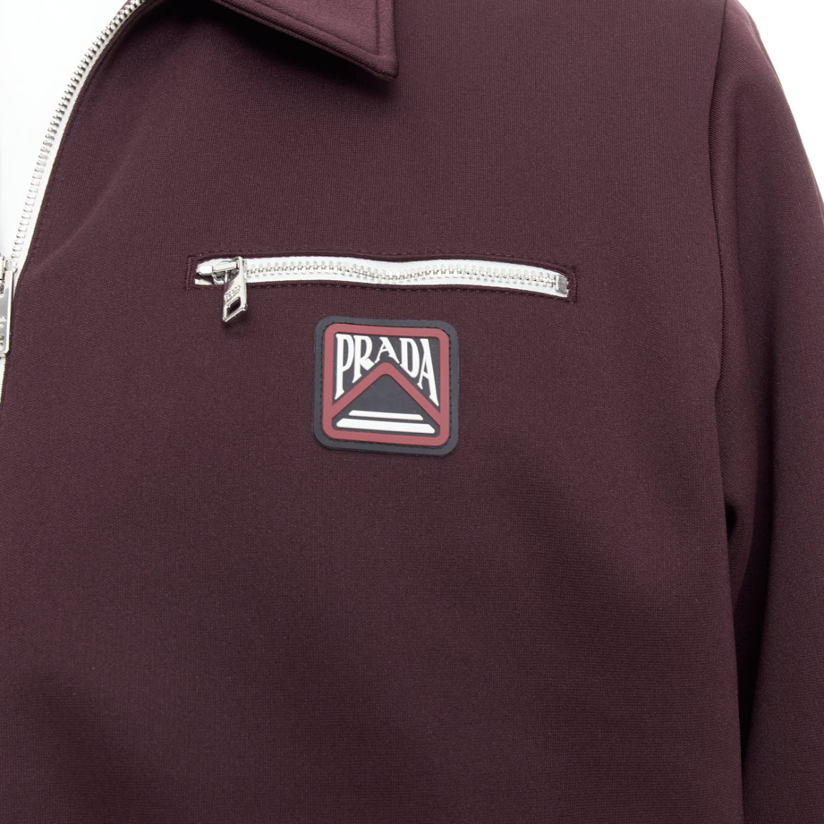 Prada Burgundy Zip Jacket - Back view