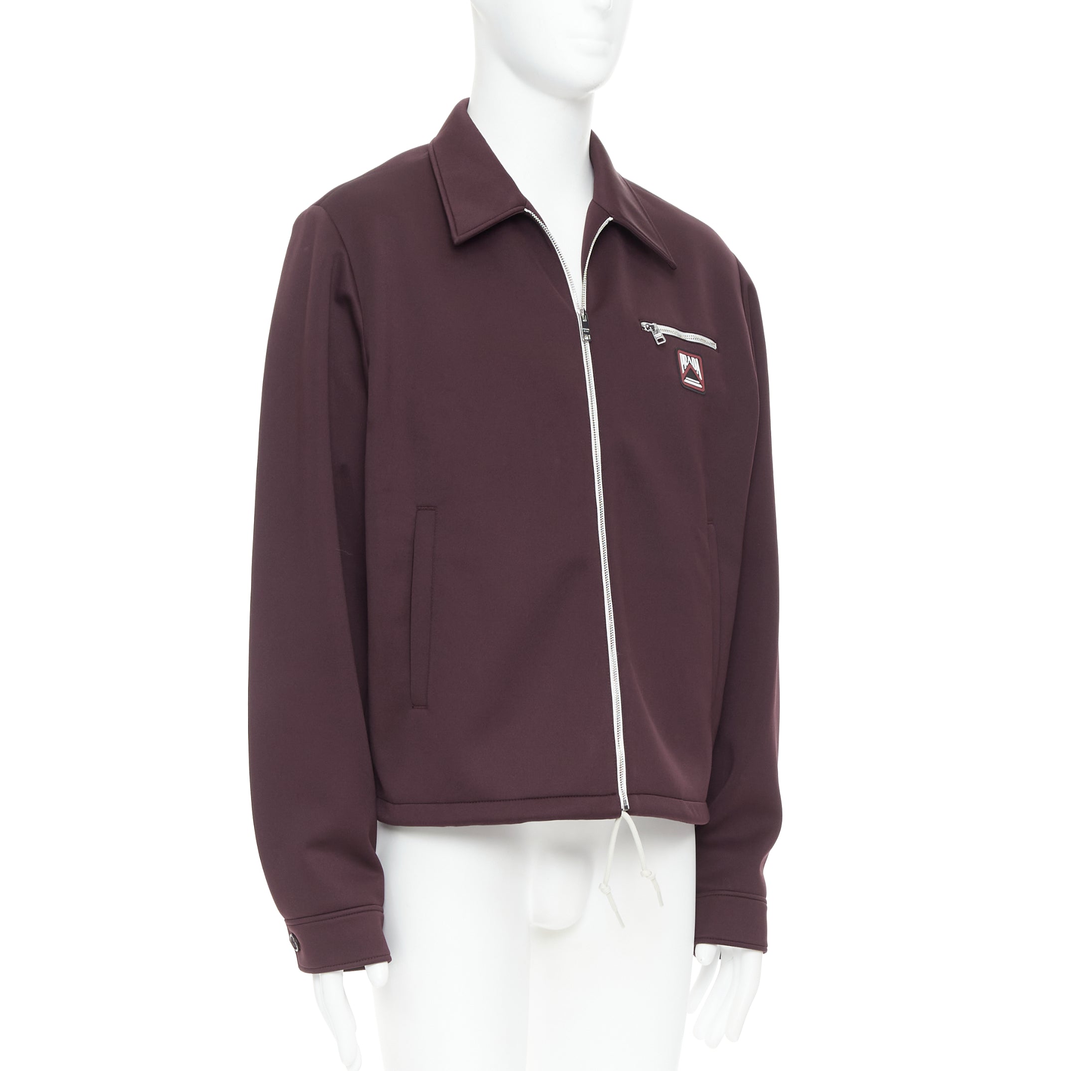 Prada Burgundy Zip Jacket - Image 6