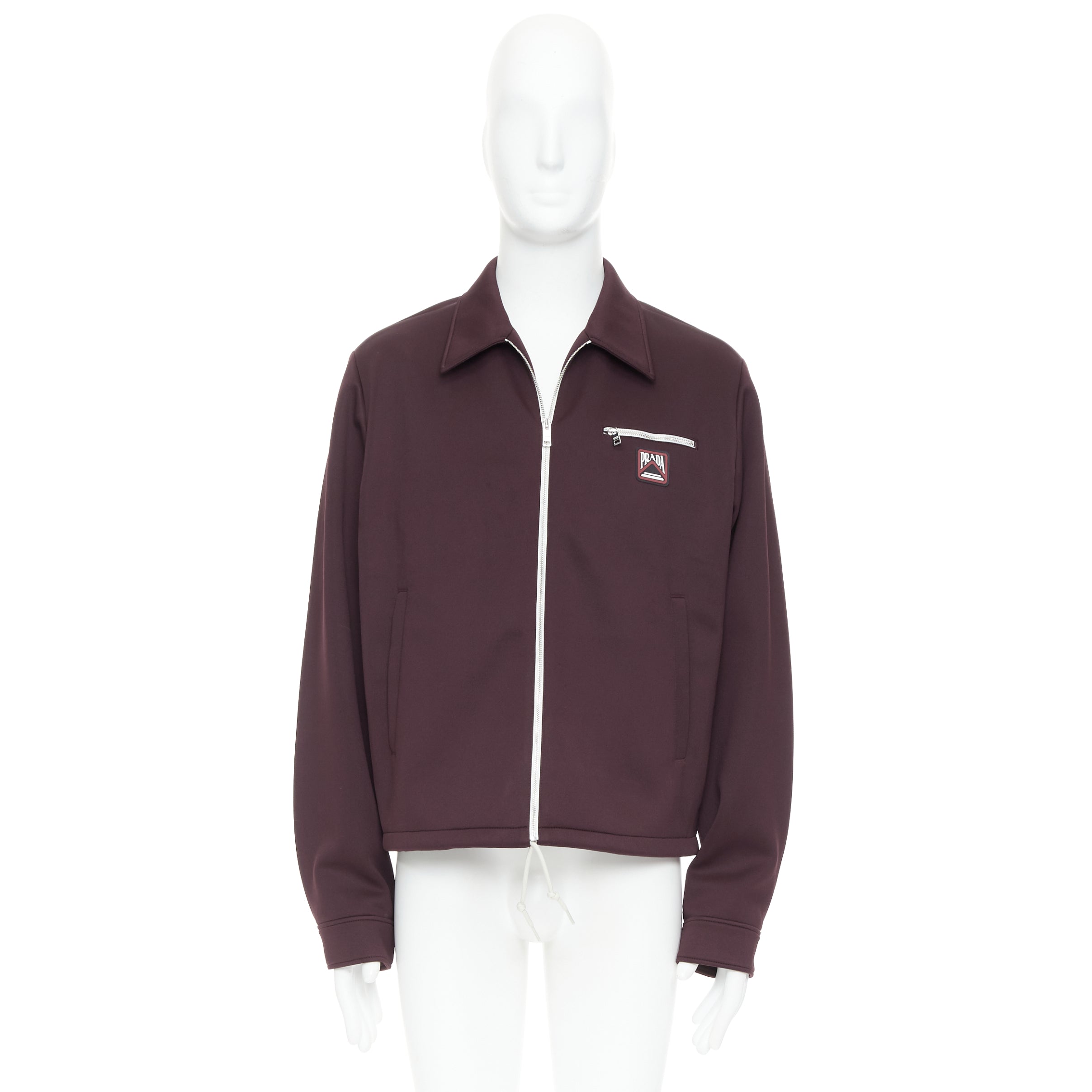 Prada Burgundy Zip Jacket - Image 11