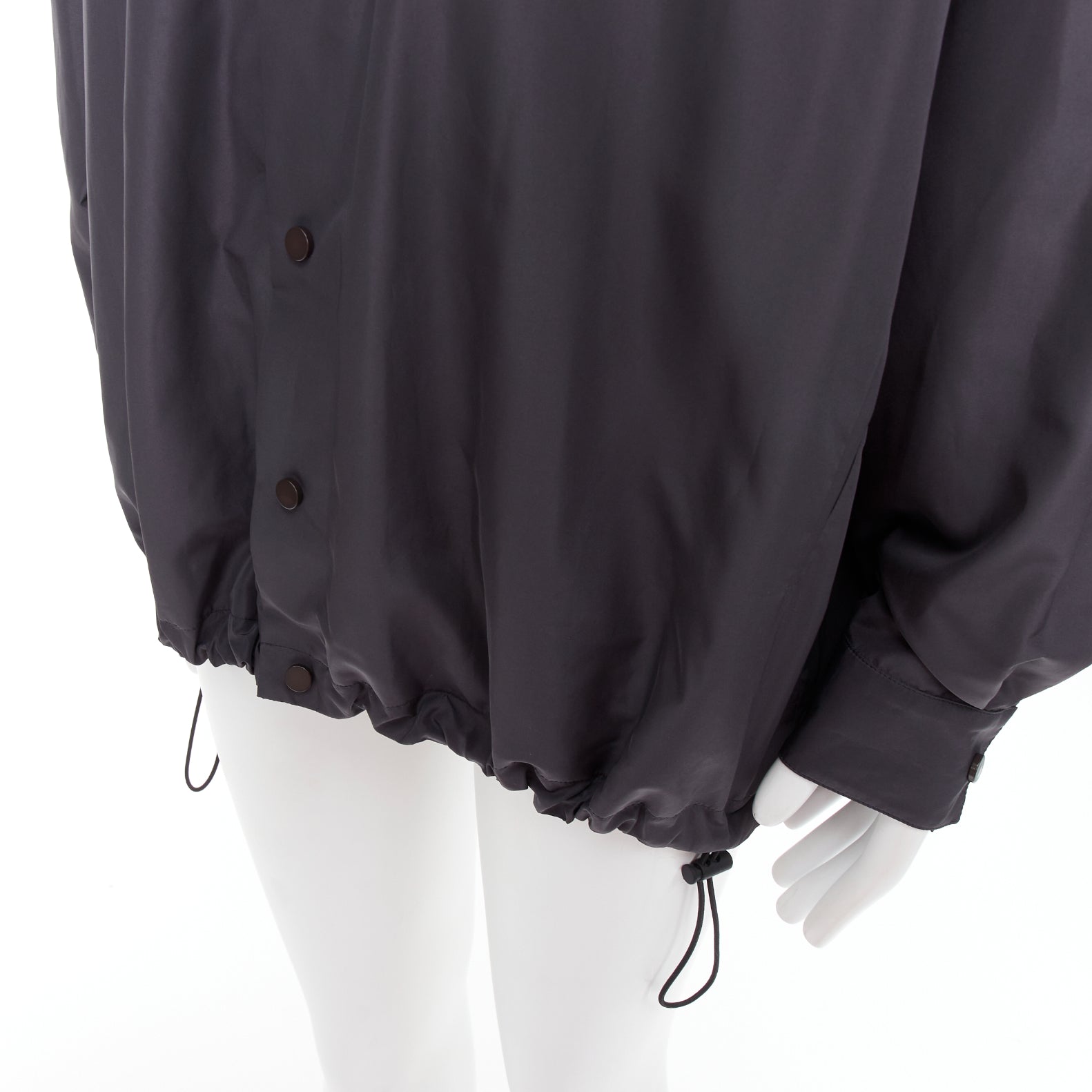 Bottega Veneta Grey Shell Jacket - Back view