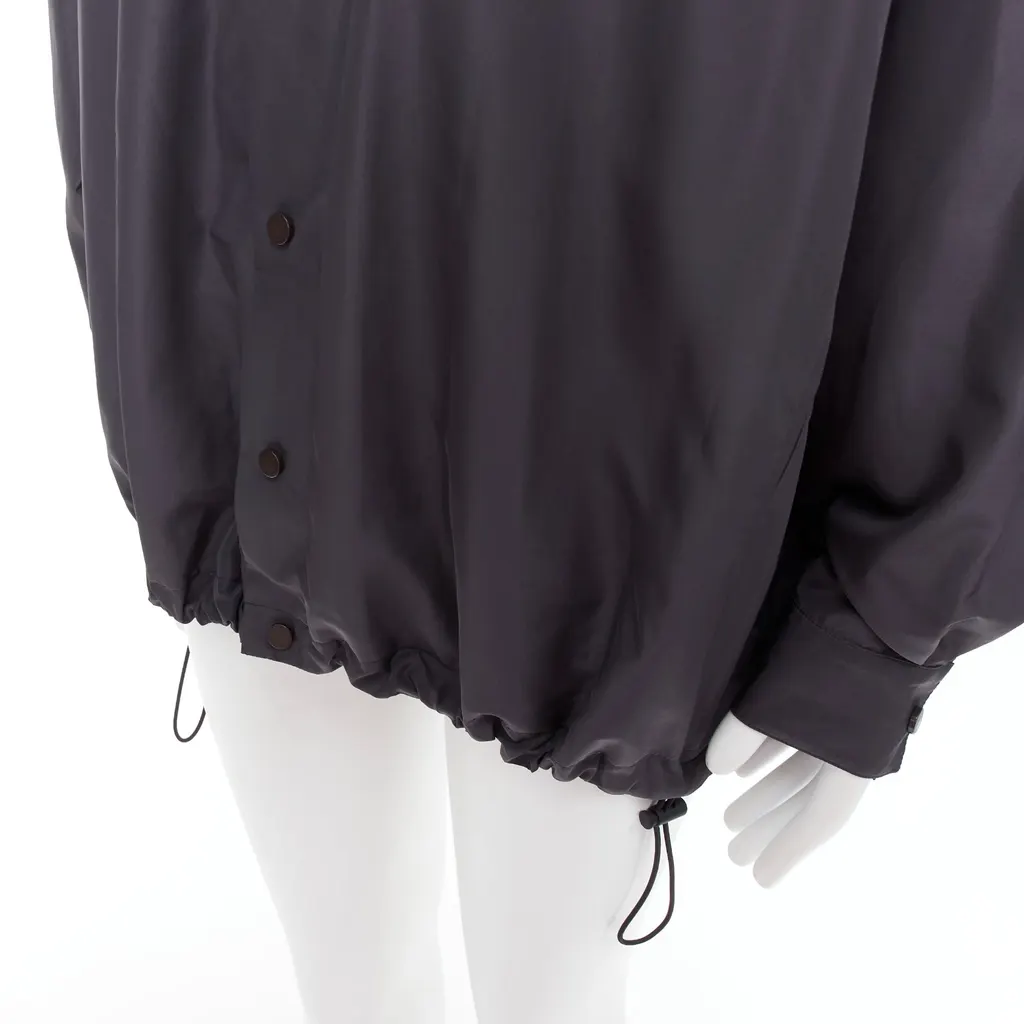 Bottega Veneta Grey Shell Jacket Grey Polyester Very good - Back View
