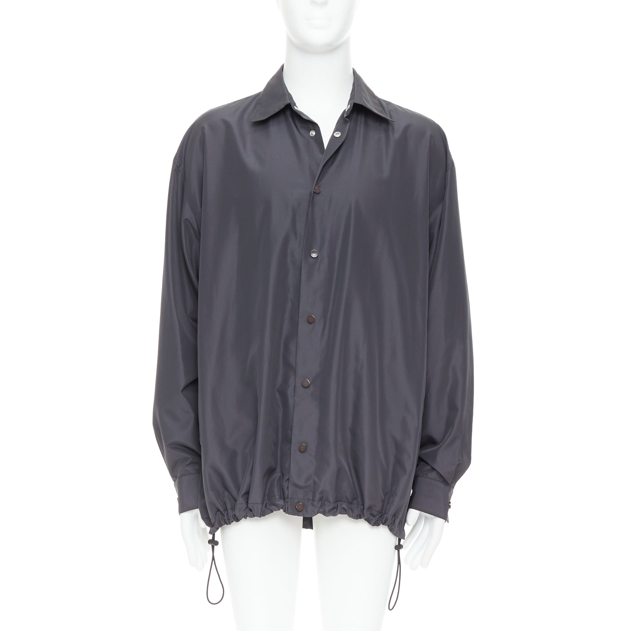 Bottega Veneta Grey Shell Jacket - Image 6