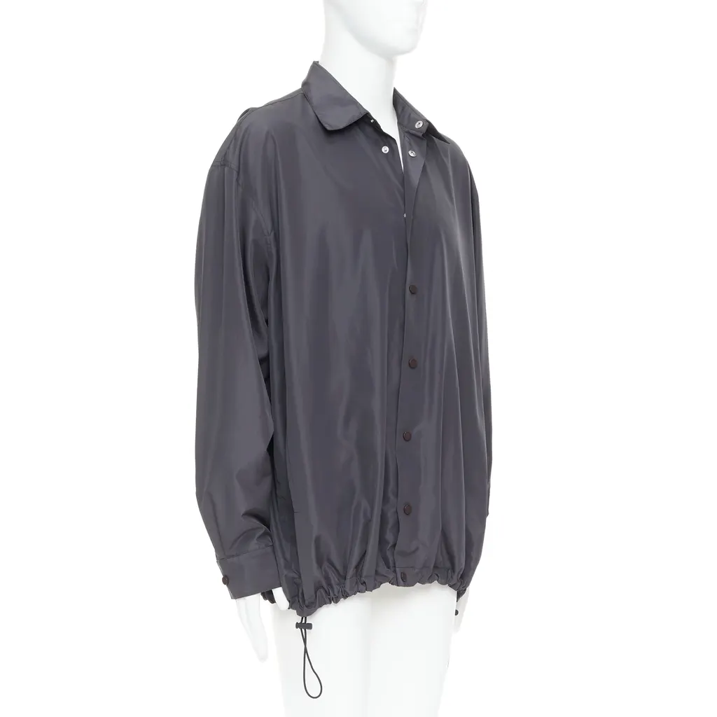 Bottega Veneta Grey Shell Jacket Grey Polyester Very good - Model View