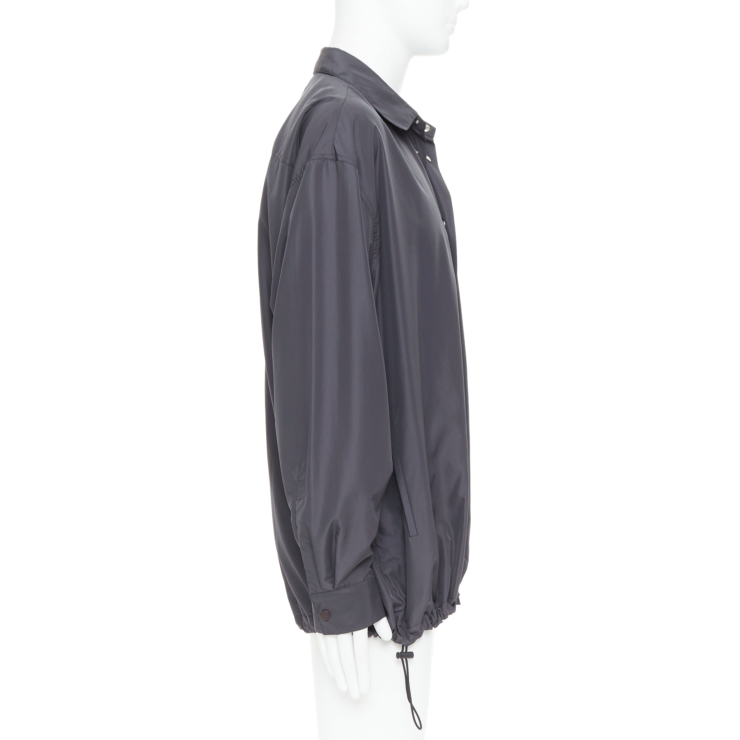 Bottega Veneta Grey Shell Jacket - Side view