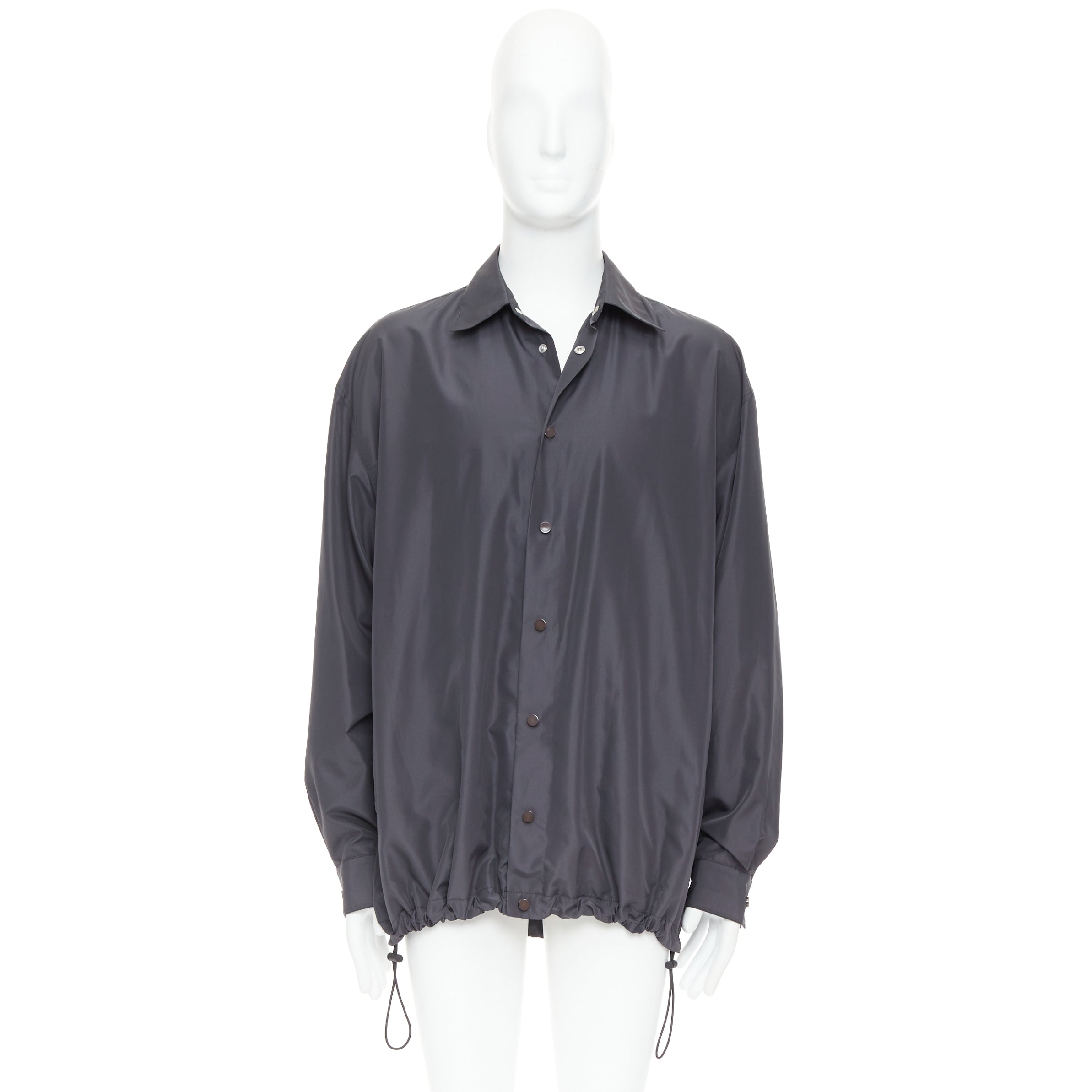 Bottega Veneta Grey Shell Jacket - Image 12