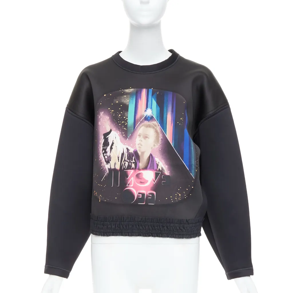 Balenciaga Sci-fi Print Top Black Polyester Very good - Front View