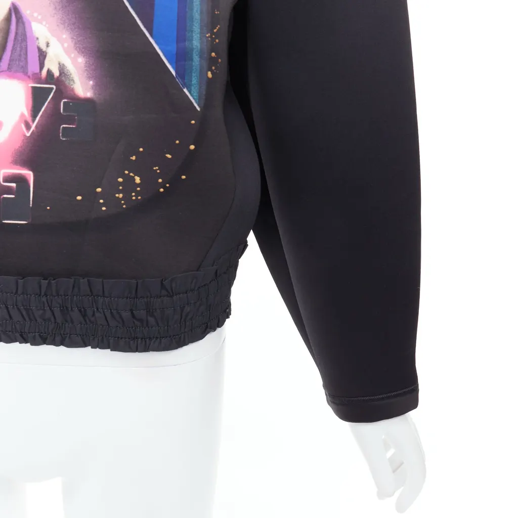 Balenciaga Sci-fi Print Top Black Polyester Very good - Back View