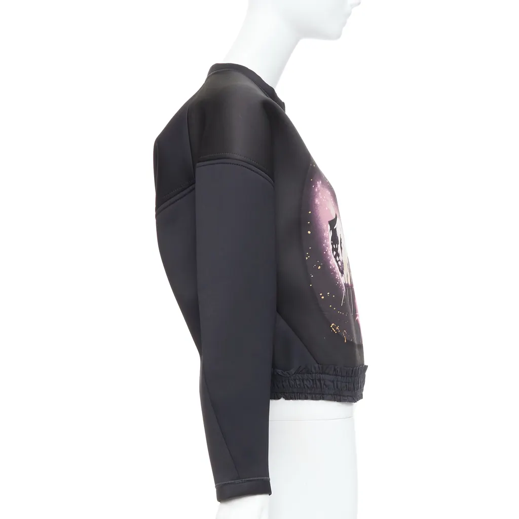 Balenciaga Sci-fi Print Top Black Polyester Very good - Model View