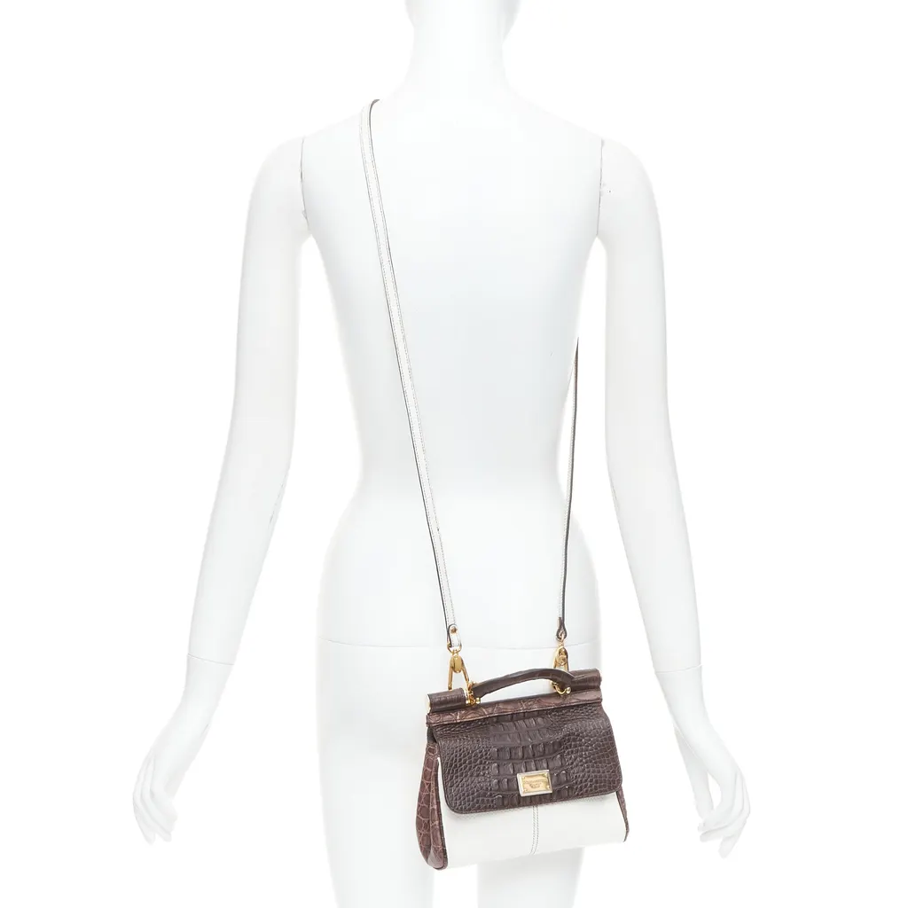 Dolce & Gabbana Miss Sicily Brown Leather Very good - Back View