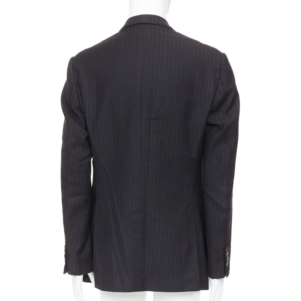 Gucci Grey Pinstripe Blazer Grey Wool Very good - Box View