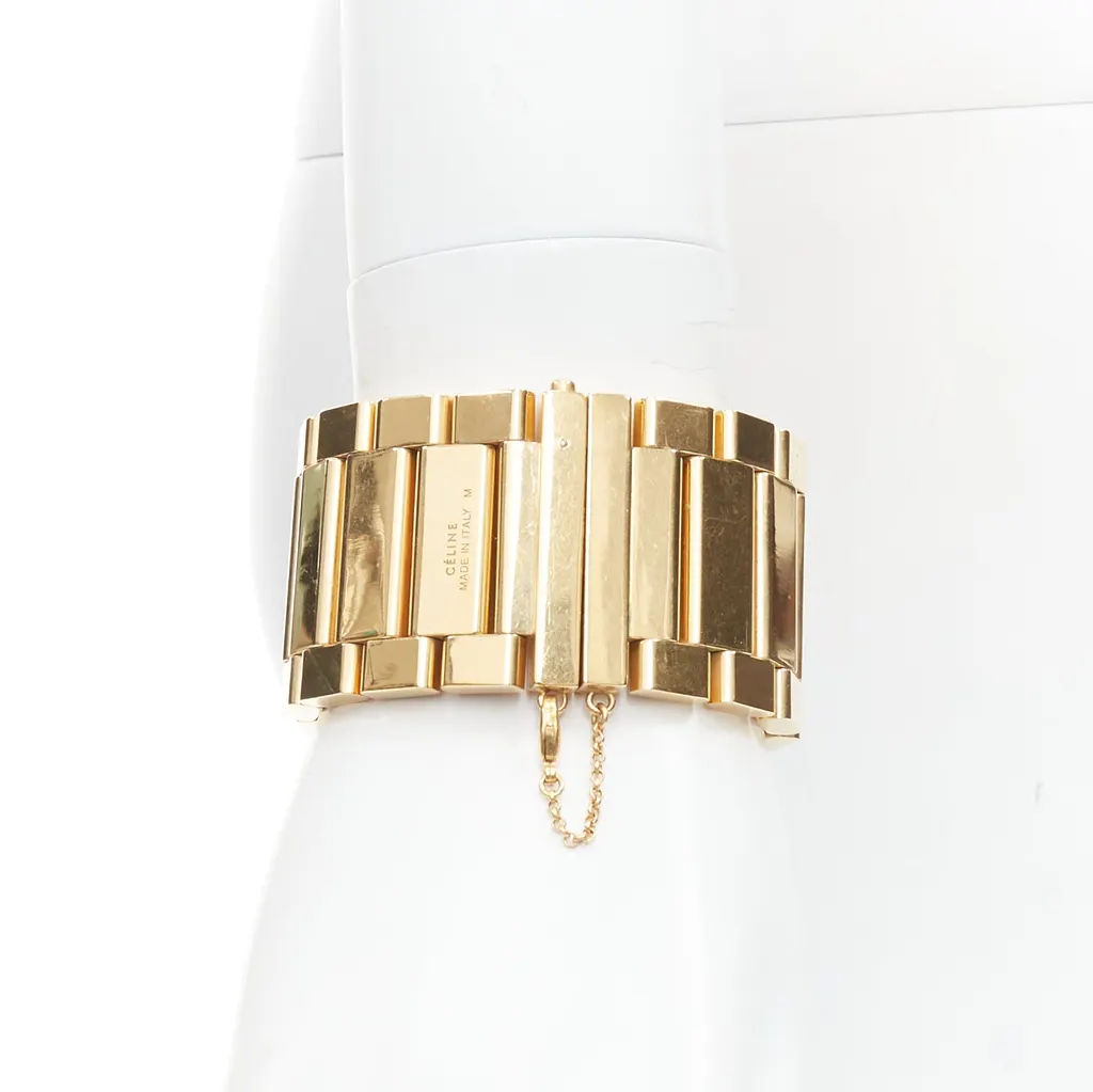 Celine Gold Watch Link Bracelet Gold Metal Very good - Front View