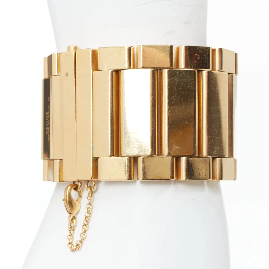 Celine Gold Watch Link Bracelet Gold Metal Very good - Back View