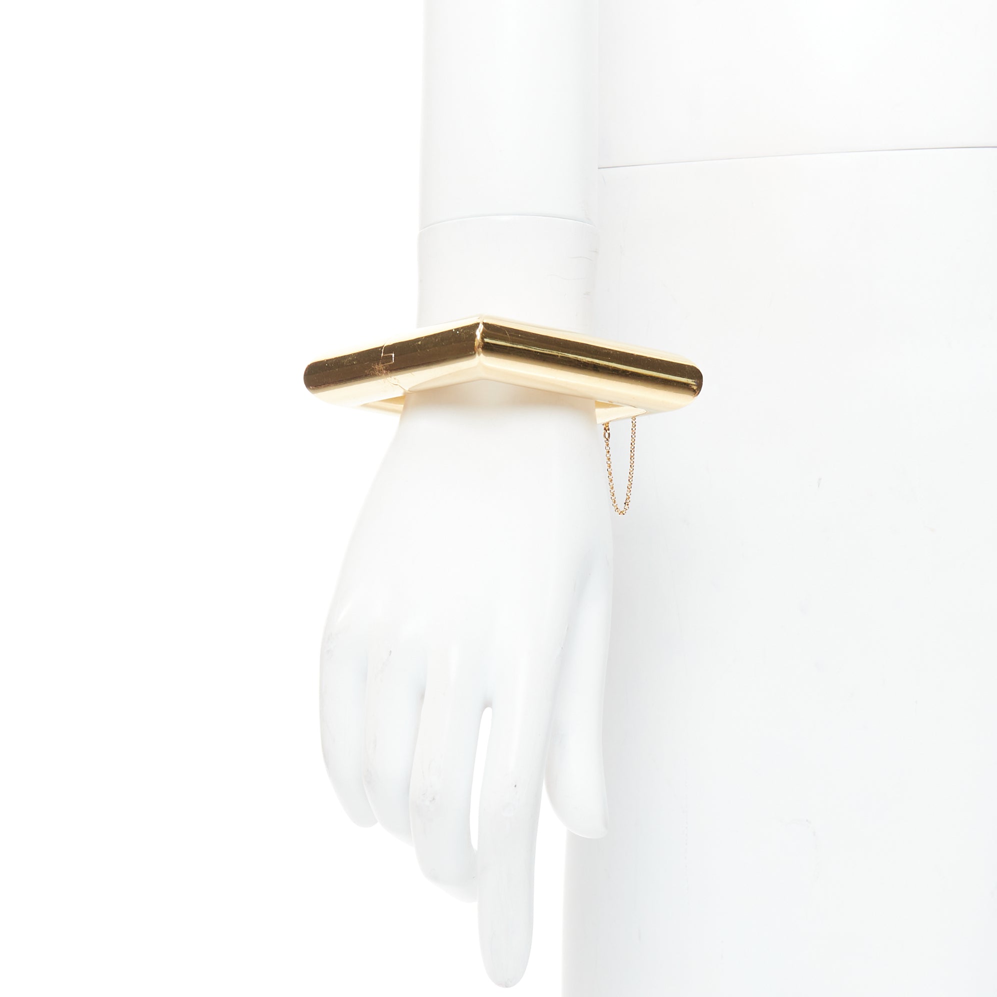 Celine Gold Tubular Square Bangle