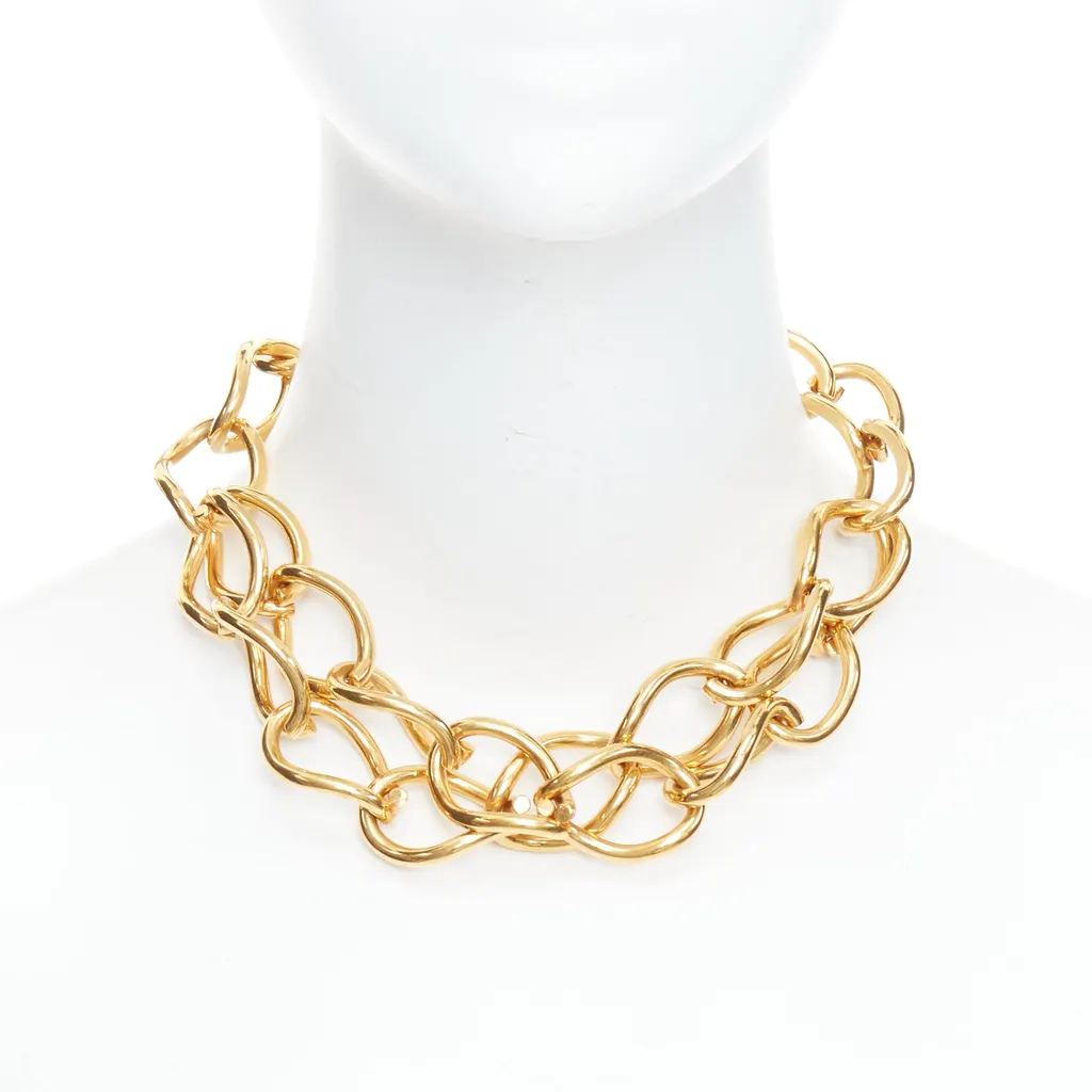Celine Gold Chain Choker Gold Metal Very good - Front View