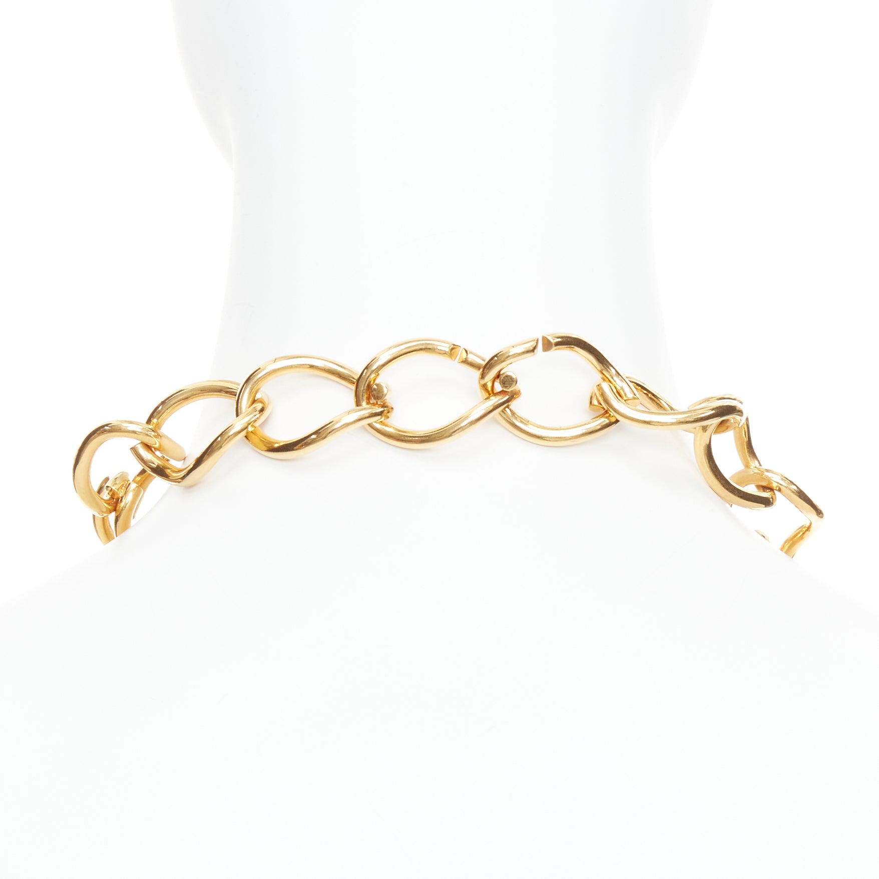 Celine Gold Chain Choker - Side view