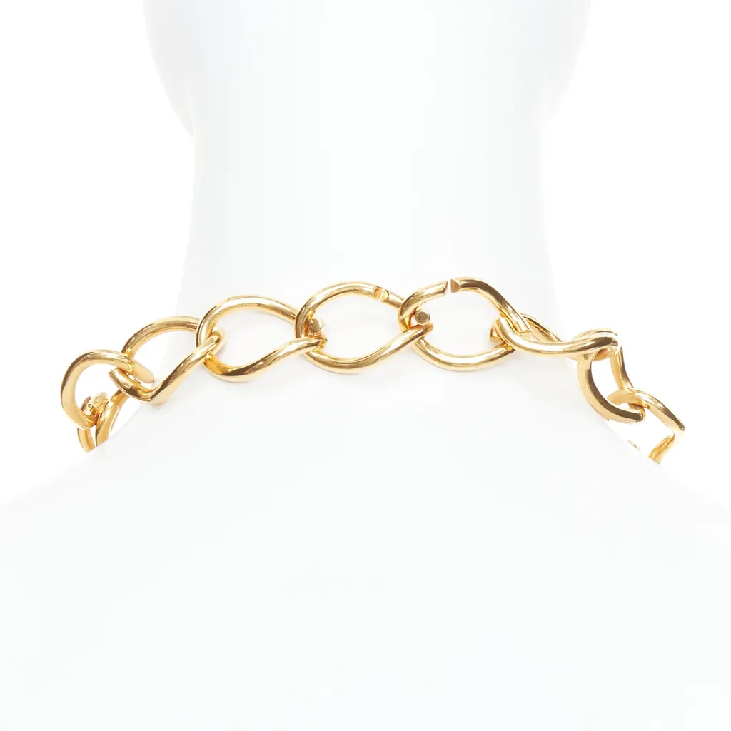 Celine Gold Chain Choker Gold Metal Very good - Box View