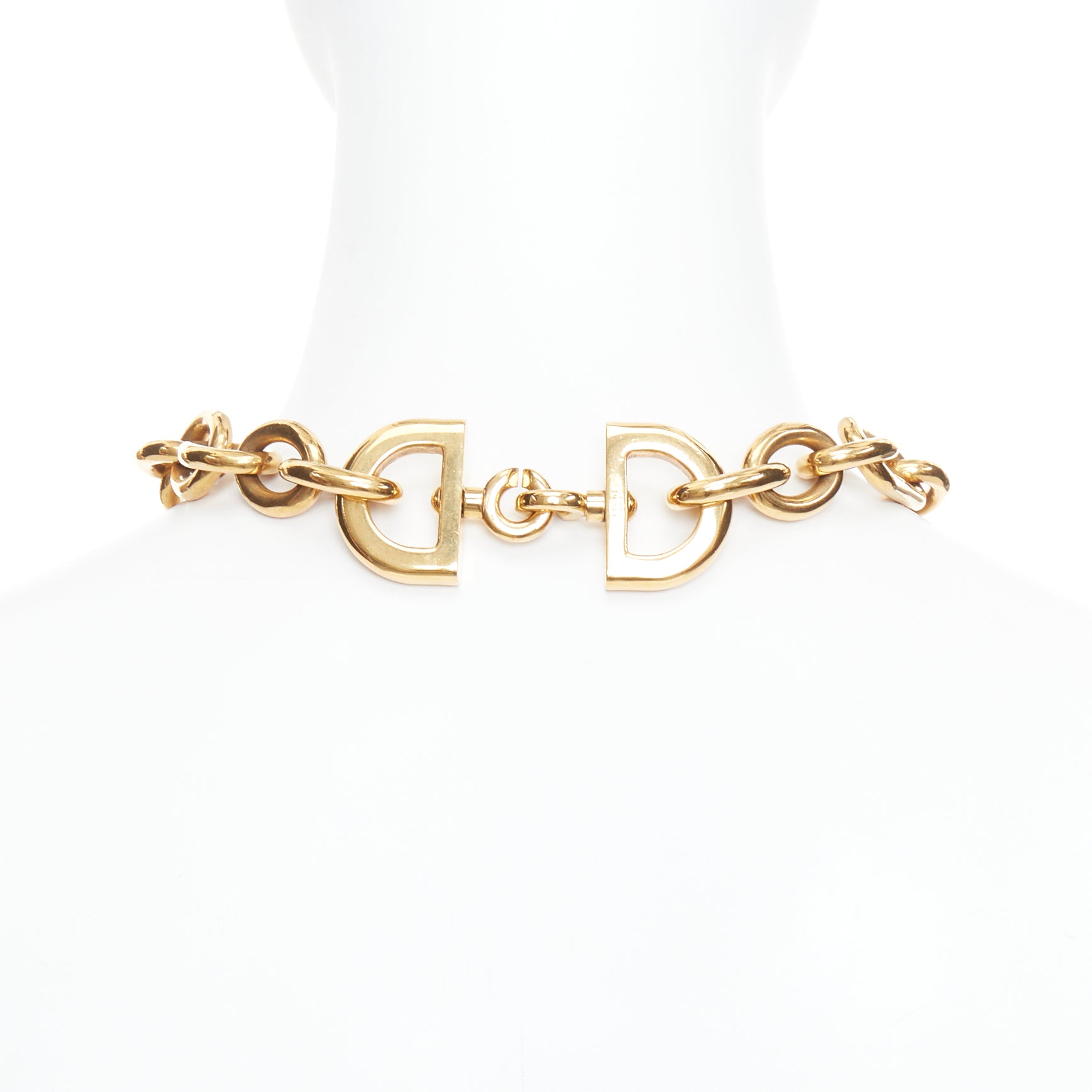 Celine Chunky Loop Necklace - Side view