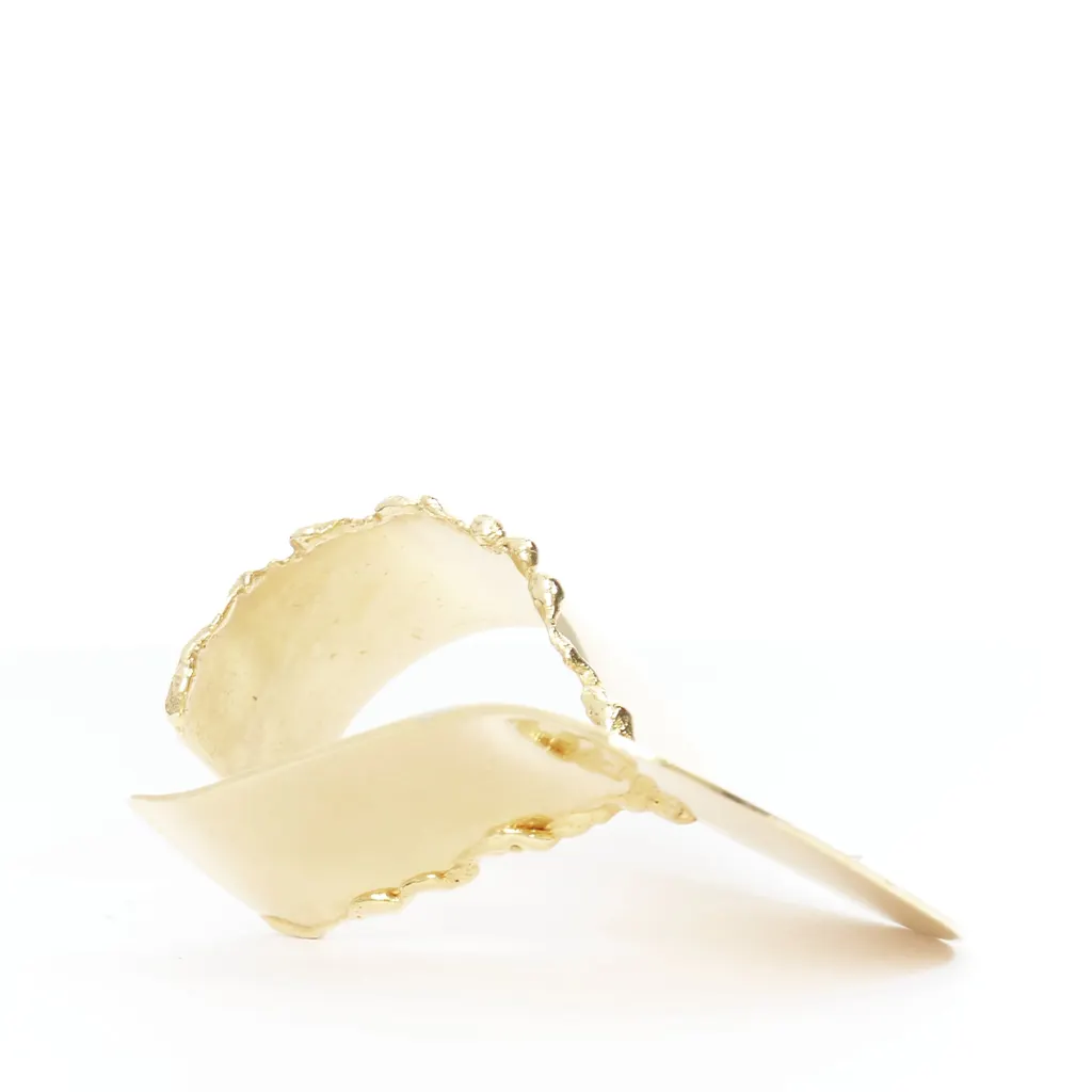 Celine Gold Tear Statement Bangle Gold Metal Good - Inside View